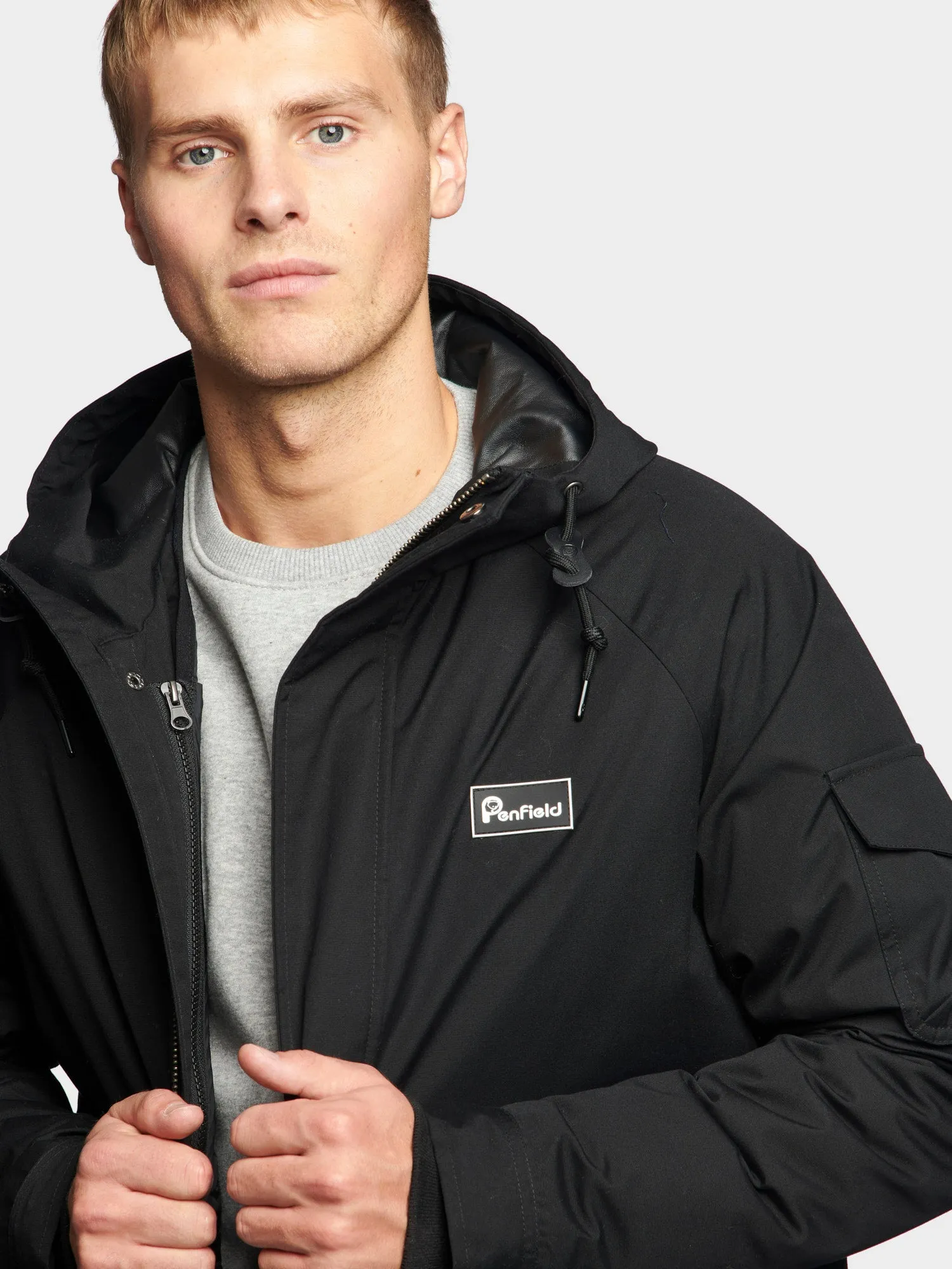 3 in 1 Fishtail Parka Jacket in Black