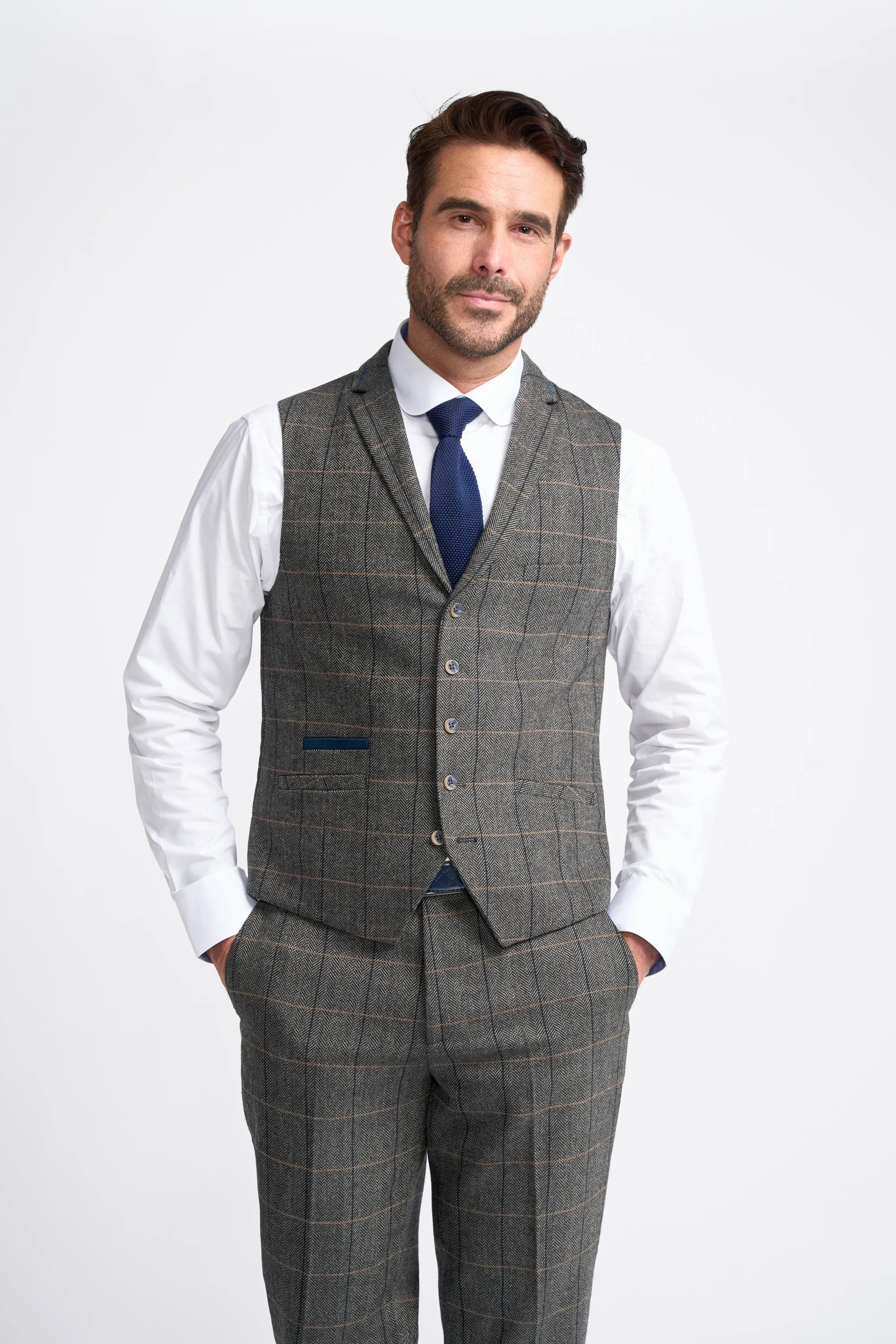 Albert Grey Tweed Three Piece Suit