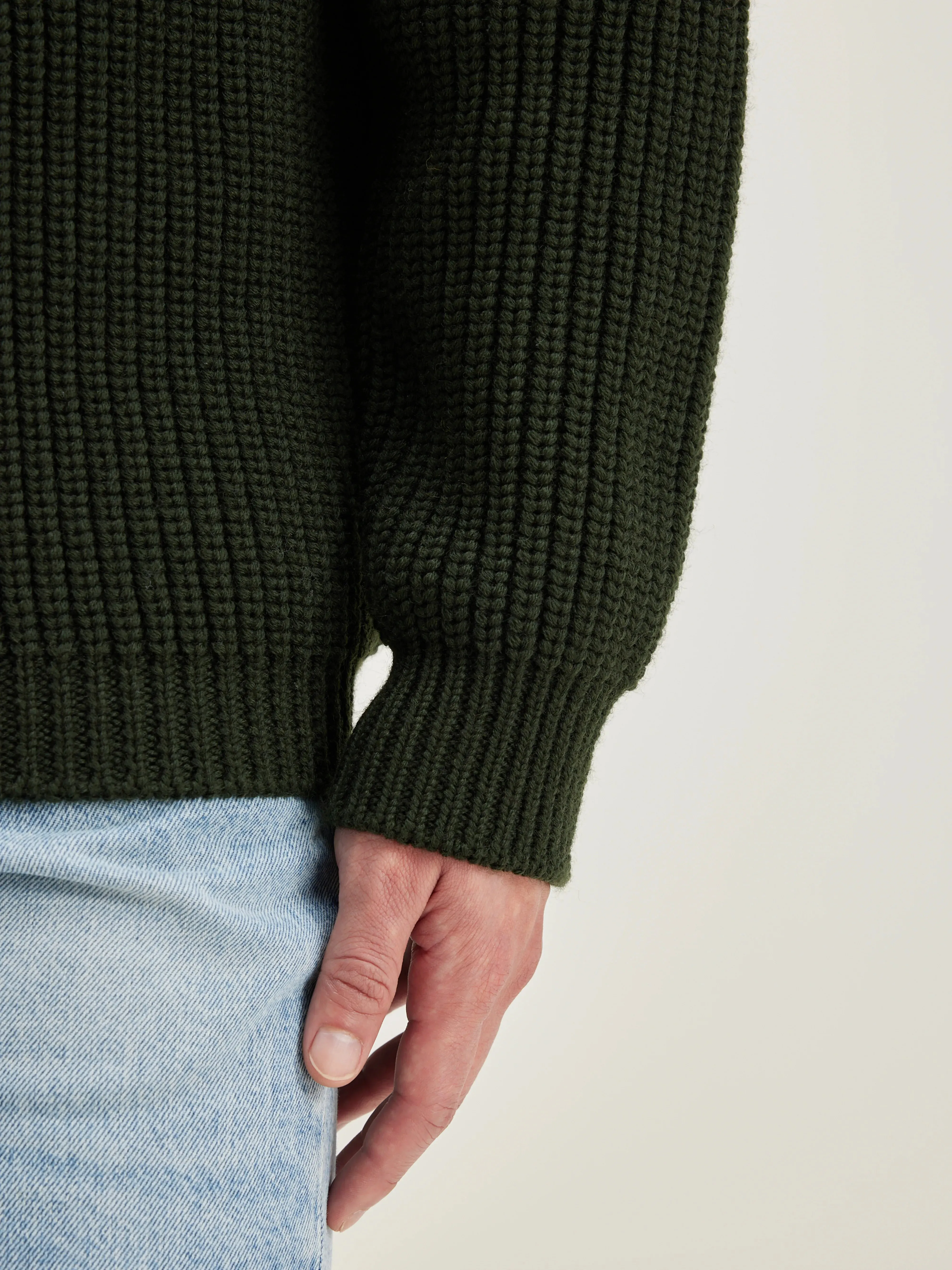 Allip zip-up cardigan (242 / M / DARK OLIVE)