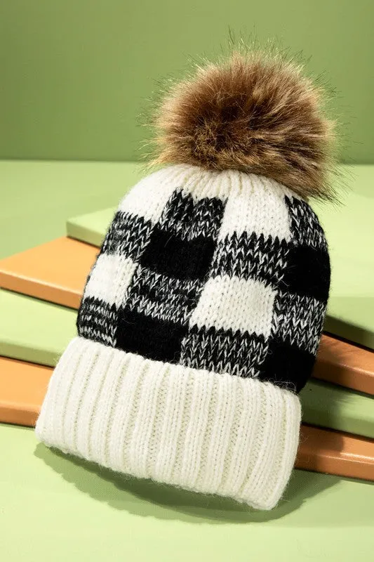 Arden Plaid Beanie