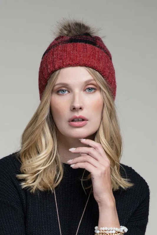 Arden Plaid Beanie