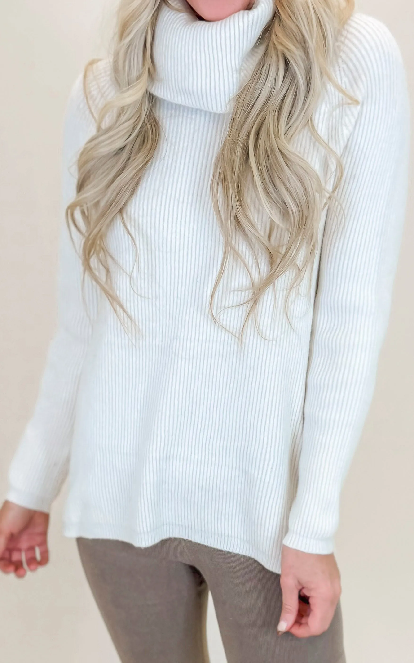 Basic Ribbed Turtleneck Sweater