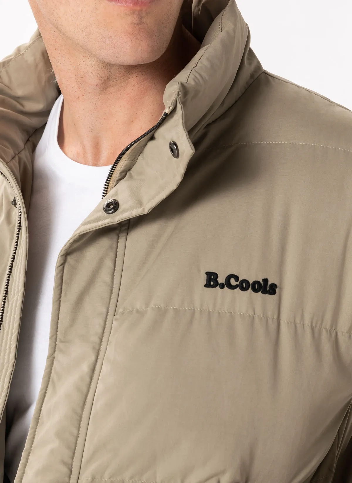 B.Cools Puffer Jacket Tan