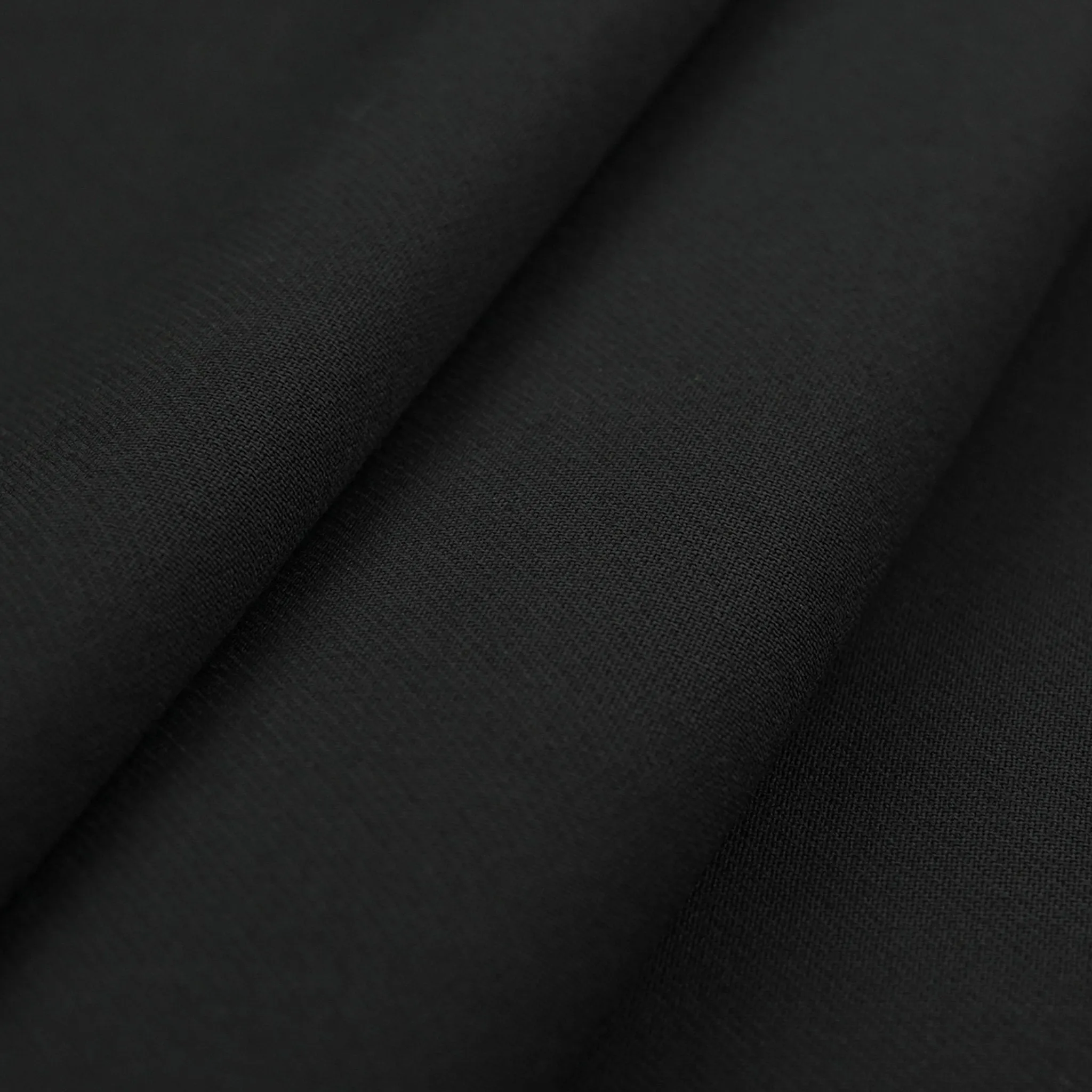 Black Woollen Crepe Fabric 97574