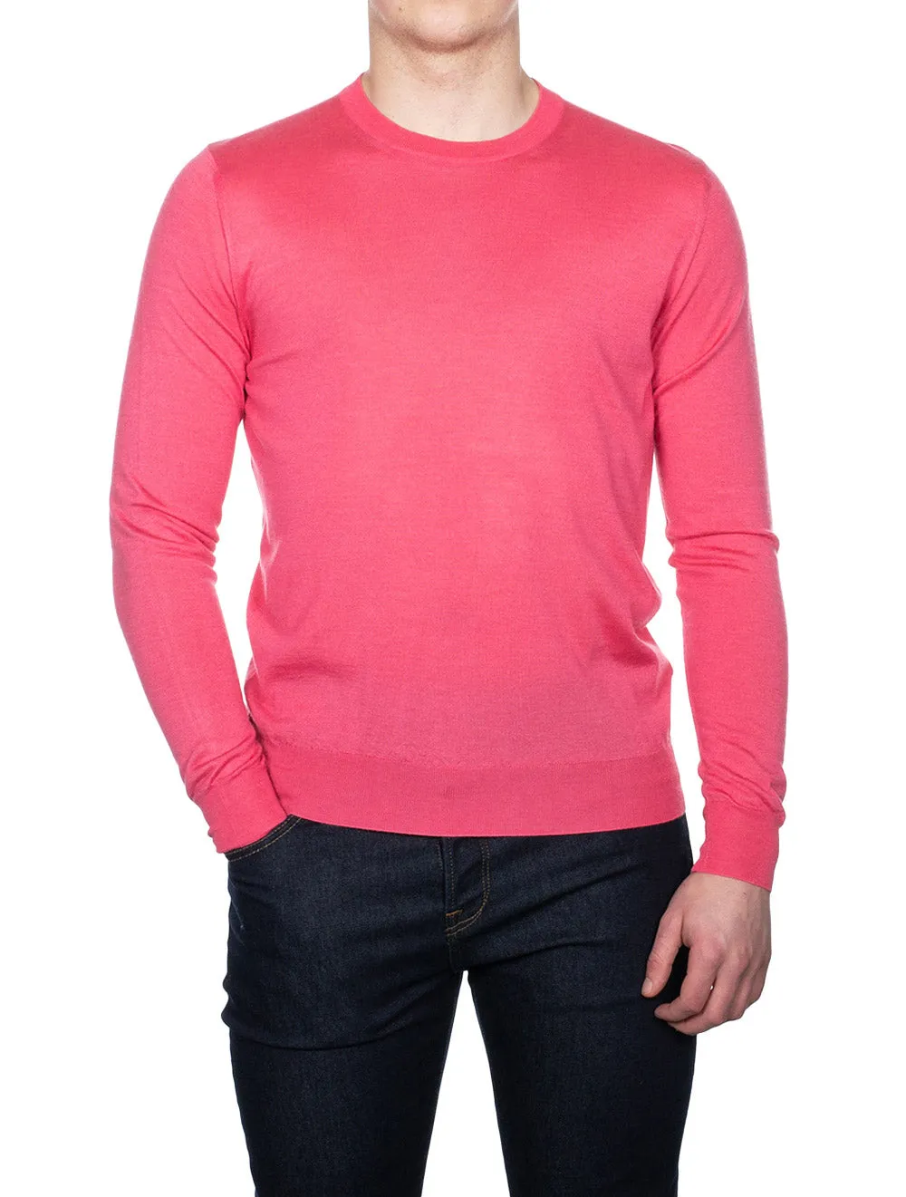 Cashmere & Silk Crew Neck Pink