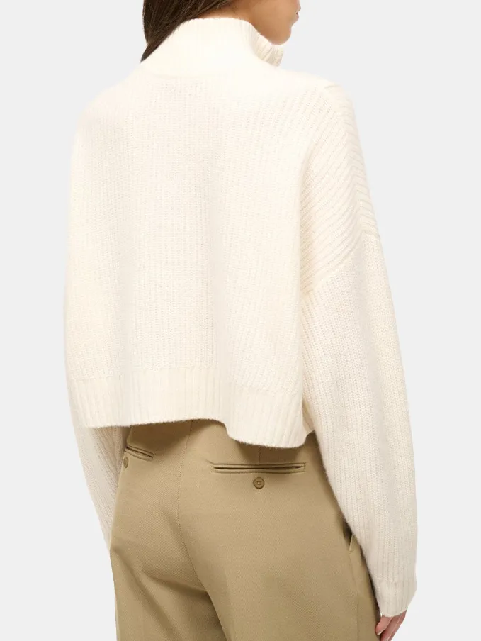 Cashmere Cropped Hampton Sweater