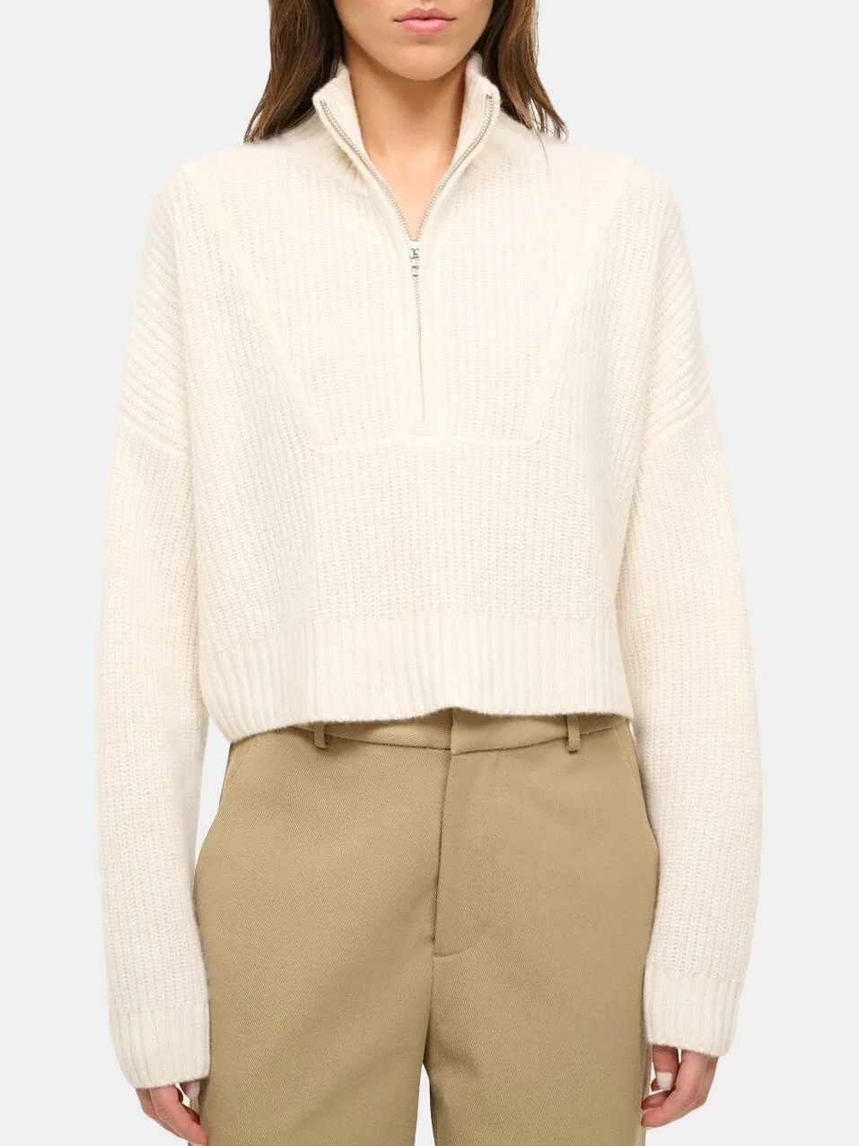 Cashmere Cropped Hampton Sweater