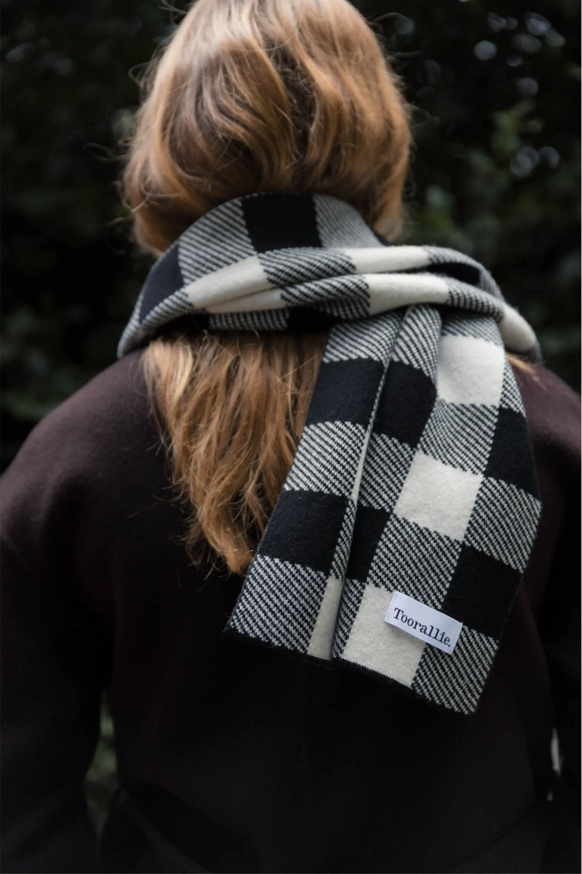 CHECKED WOOL SCARF - 9068