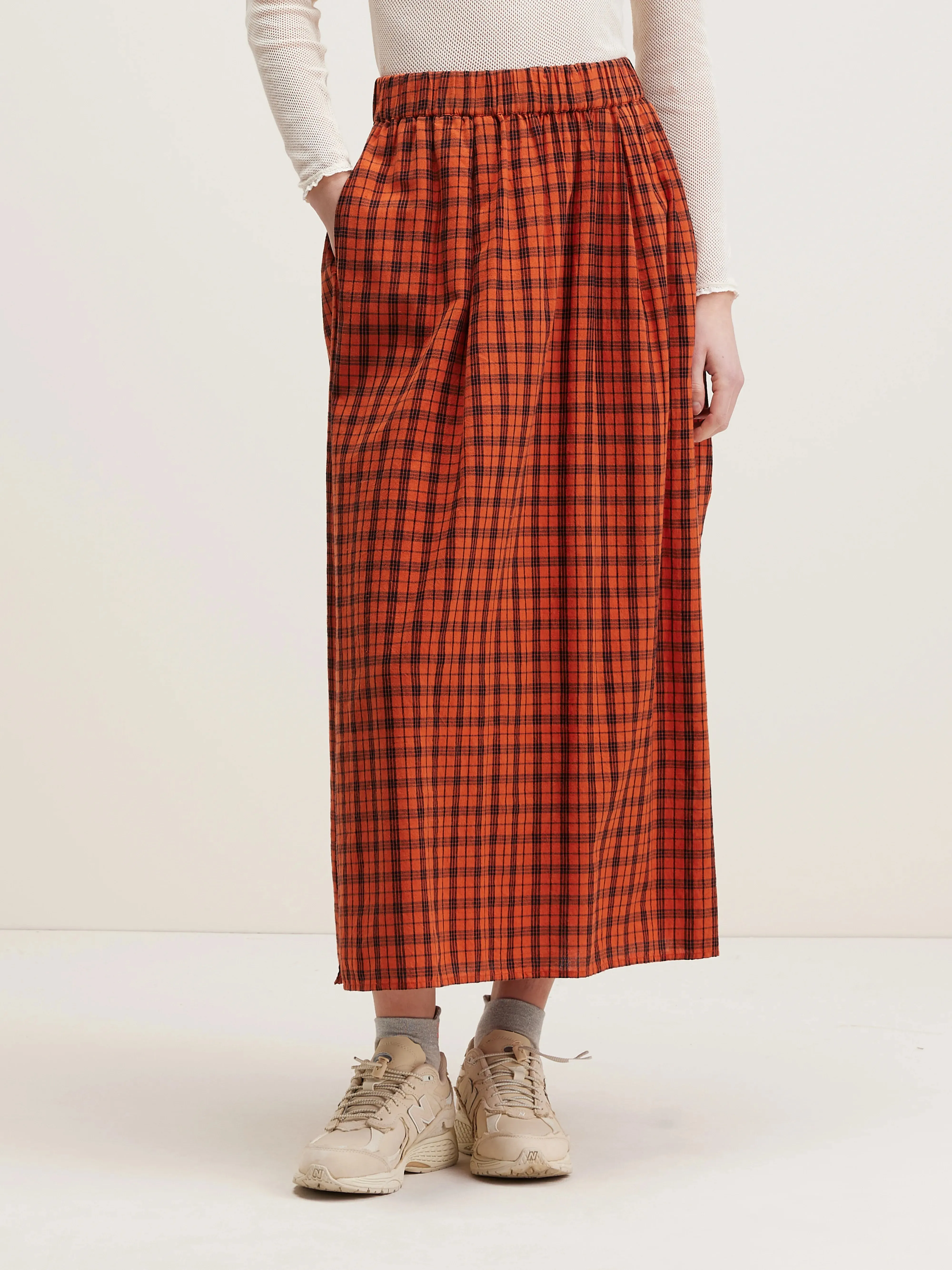 Chiara long skirt (242 / W / CHECK A)