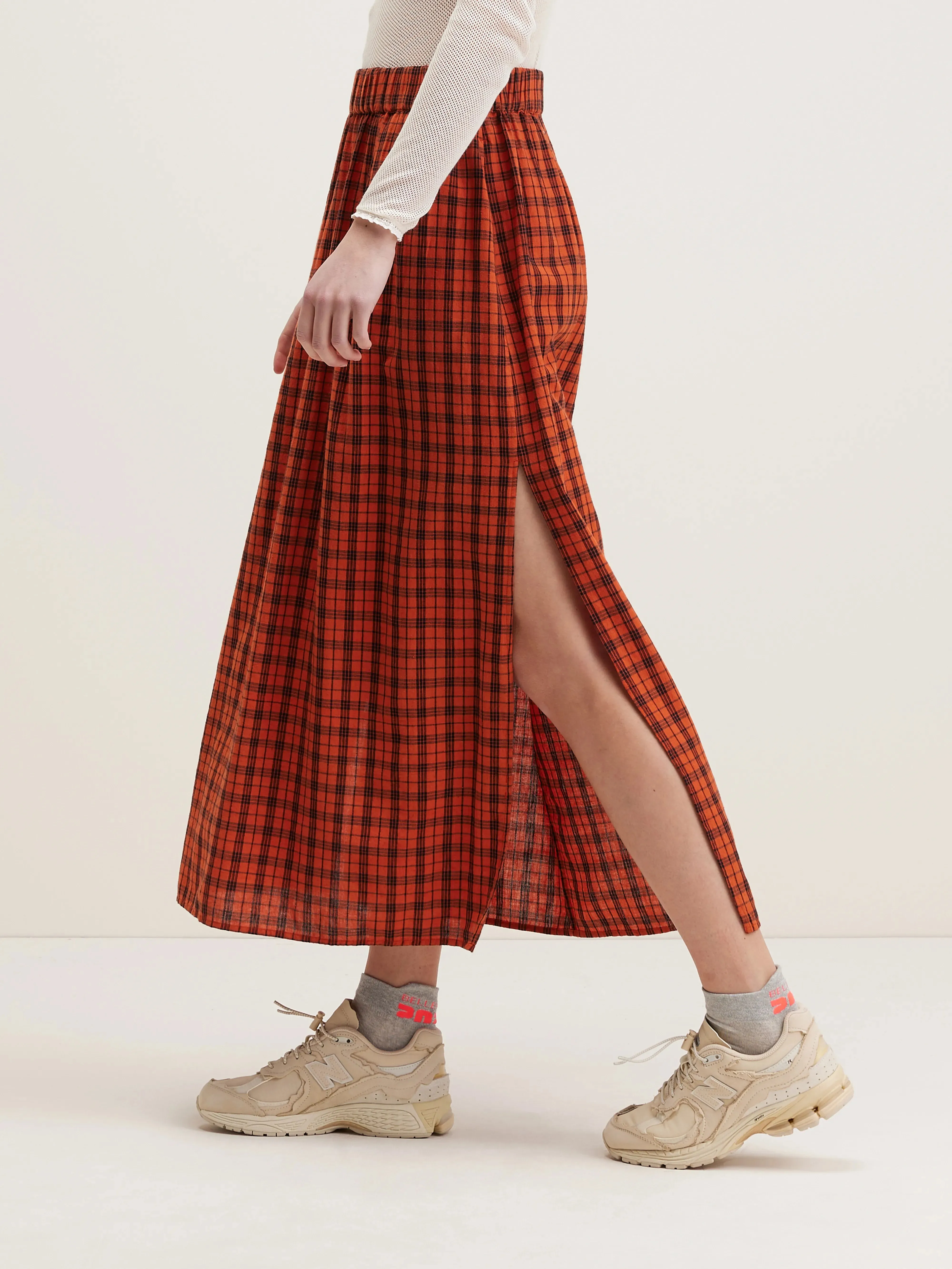 Chiara long skirt (242 / W / CHECK A)