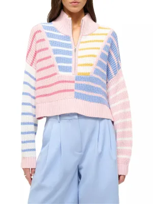 Cropped Hampton Sweater - Sunset Stripe