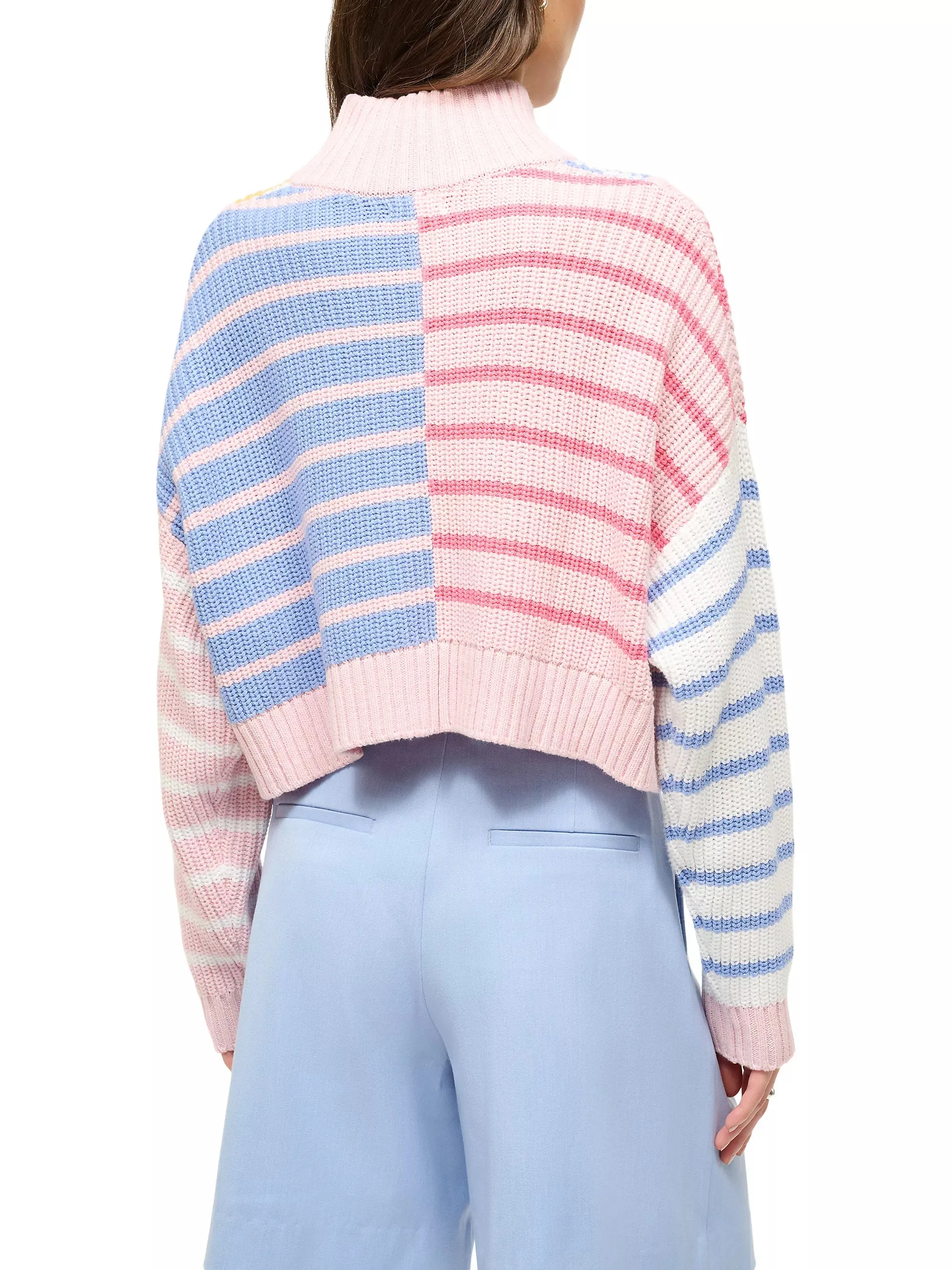 Cropped Hampton Sweater - Sunset Stripe