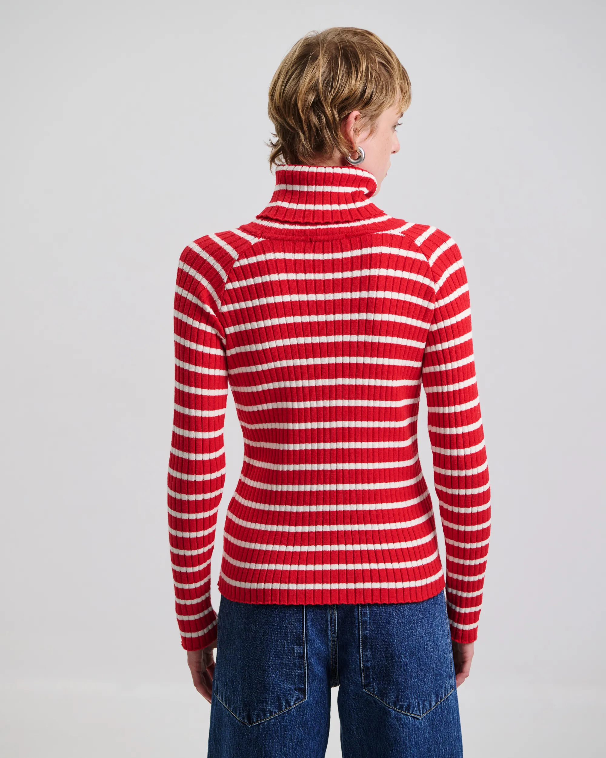 Elise Striped Turtleneck