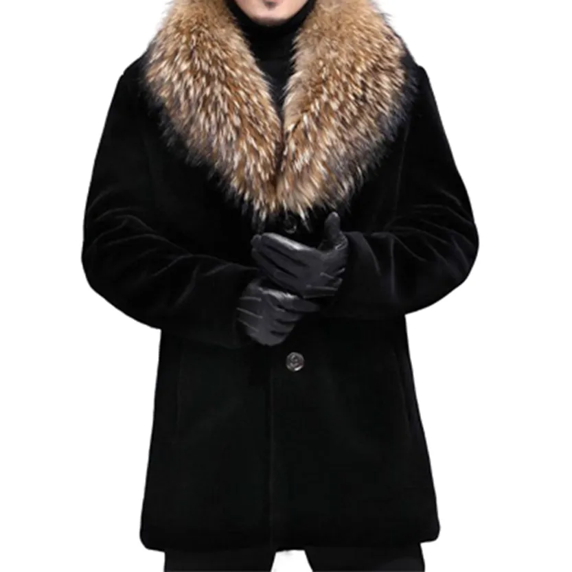 Funki Buys | Jackets | Men's Winter Faux Fox Fur Luxury Jacket