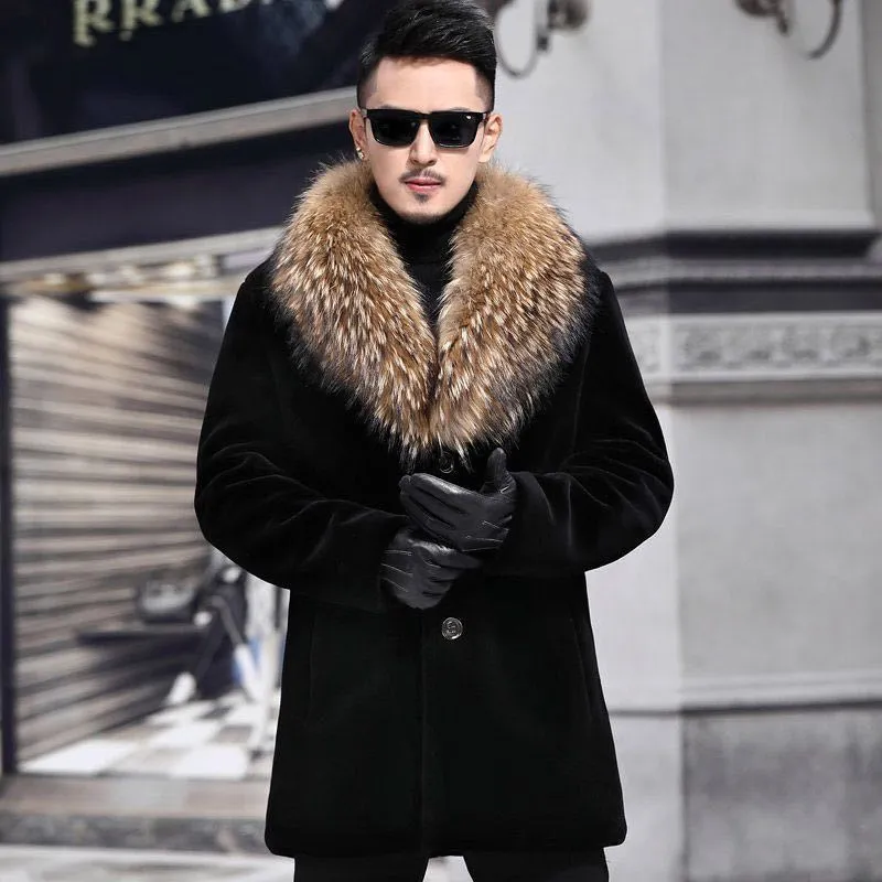 Funki Buys | Jackets | Men's Winter Faux Fox Fur Luxury Jacket