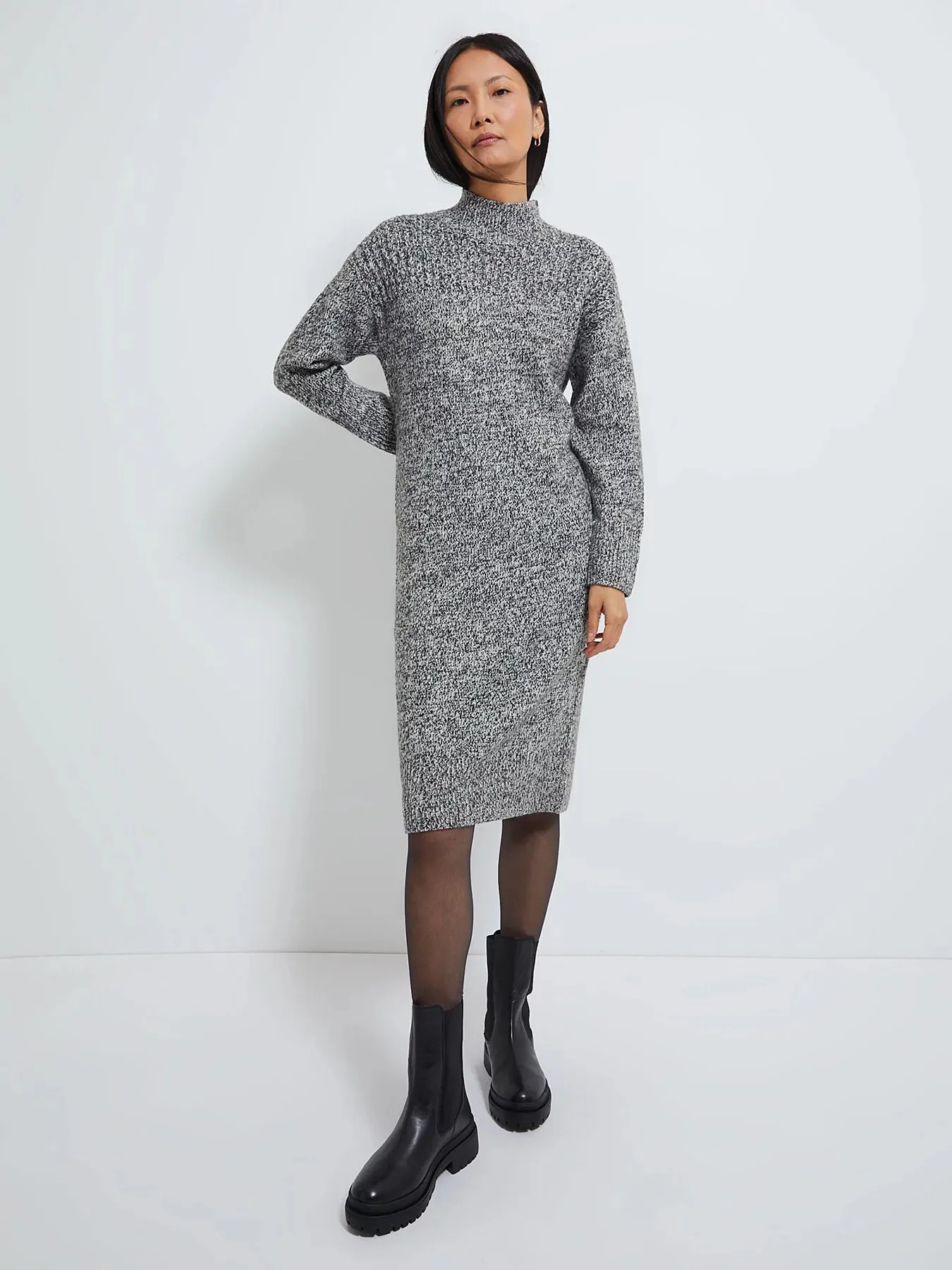 Funnel Neck Jumper Dress