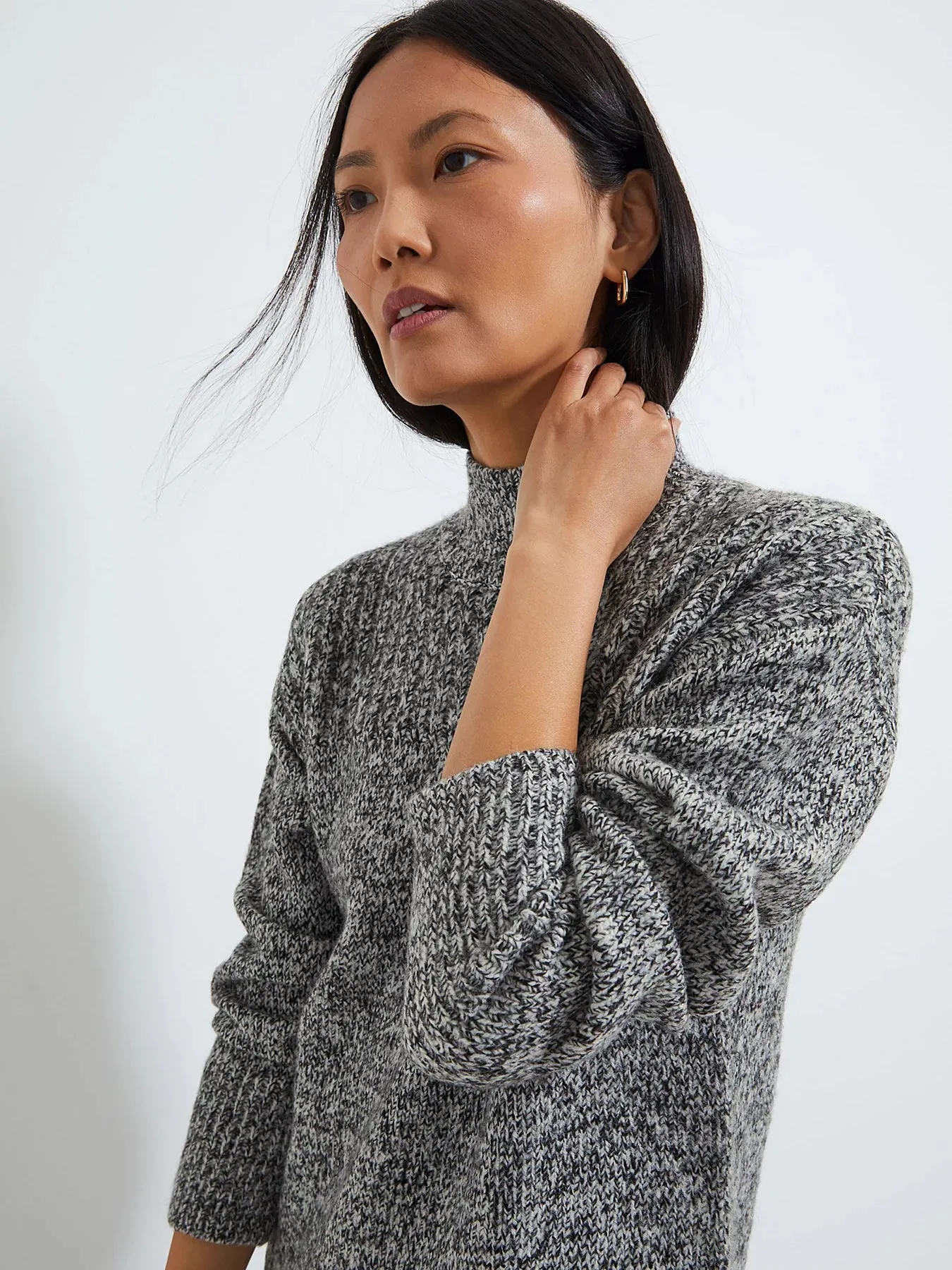 Funnel Neck Jumper Dress