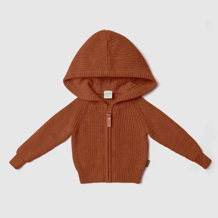 goumikids Organic Cotton Knit Hoodie (Clay)