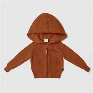 goumikids Organic Cotton Knit Hoodie (Clay)