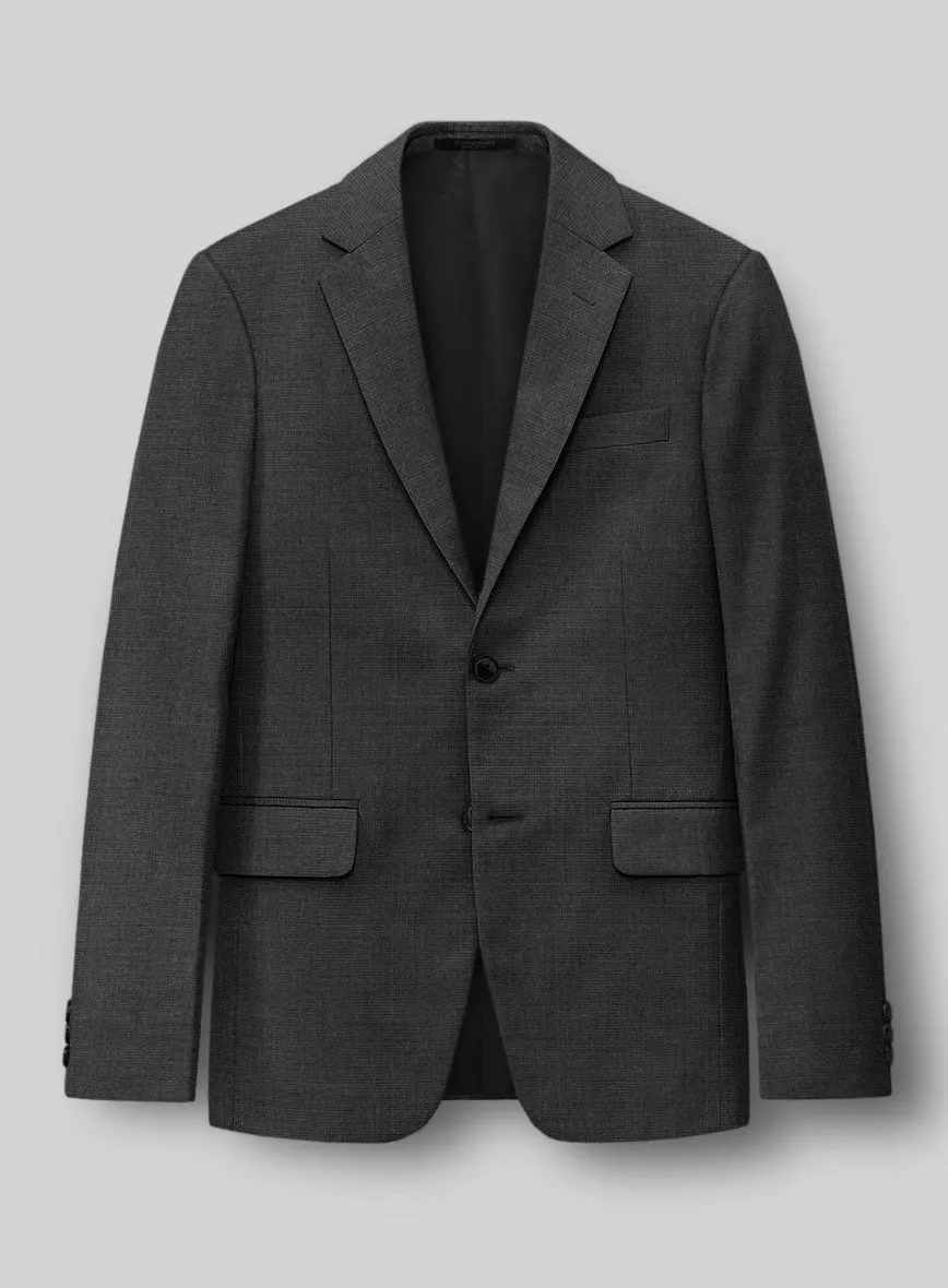 Hardy Minnis Charcoal Nailhead Wool Suit