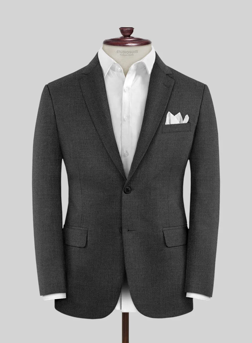 Hardy Minnis Charcoal Nailhead Wool Suit