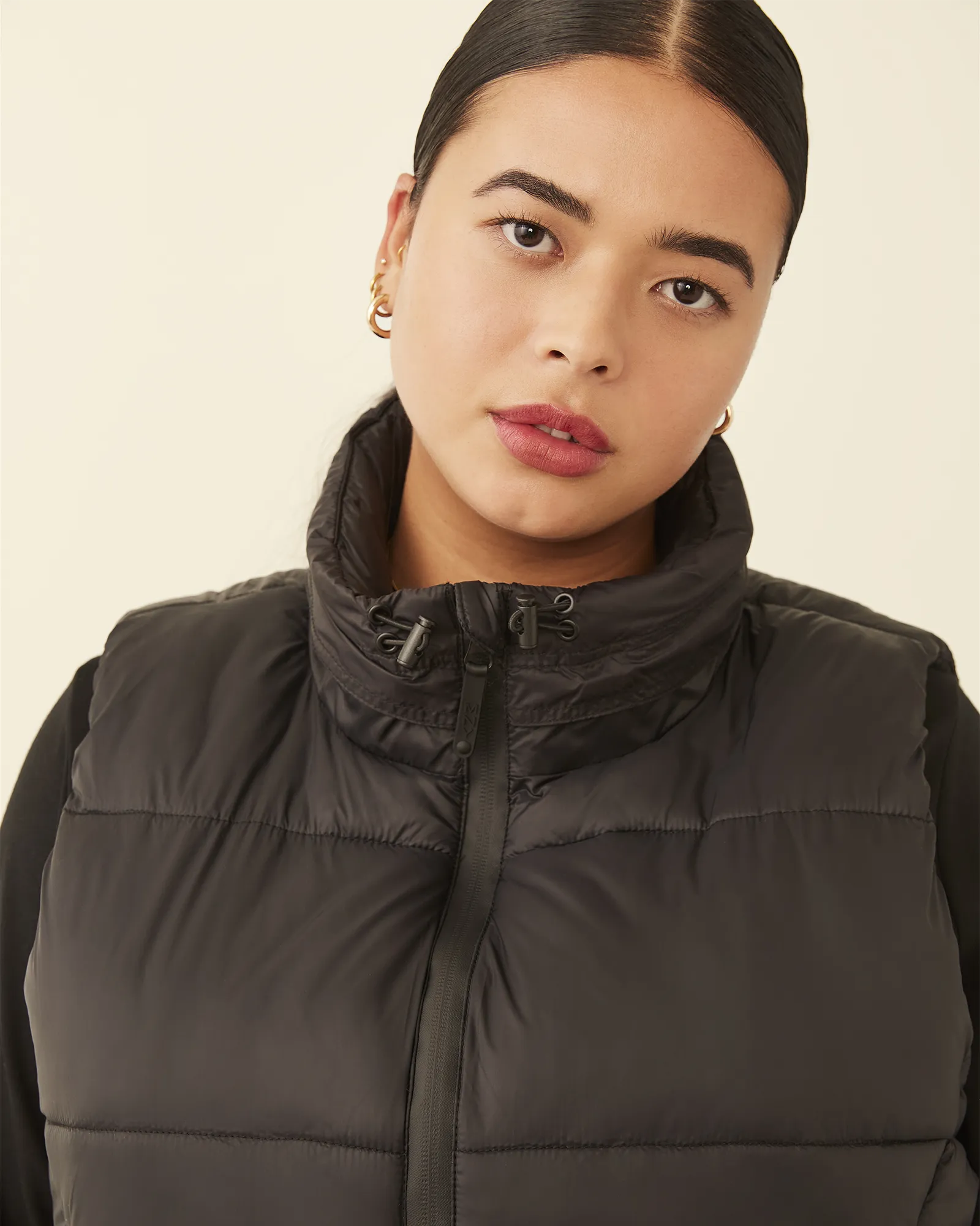 Iris Packable Puffer Vest | Black