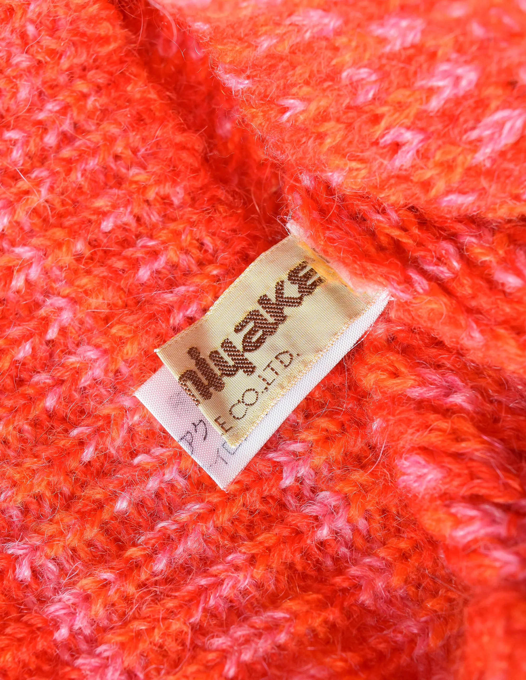 Issey Miyake Vintage Red Pink Orange Turtleneck Sweater