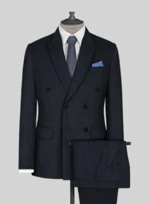 Kingsman Double Breasted Blue Wool Suit