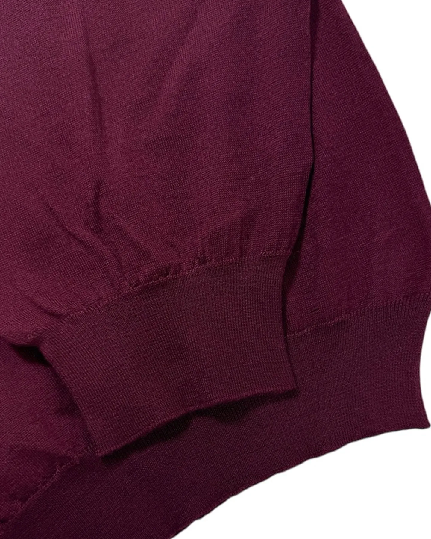 Kiton Sweater Bordeaux Cashmere Silk - Quarter Zip Pullover EU 68 / 8XL