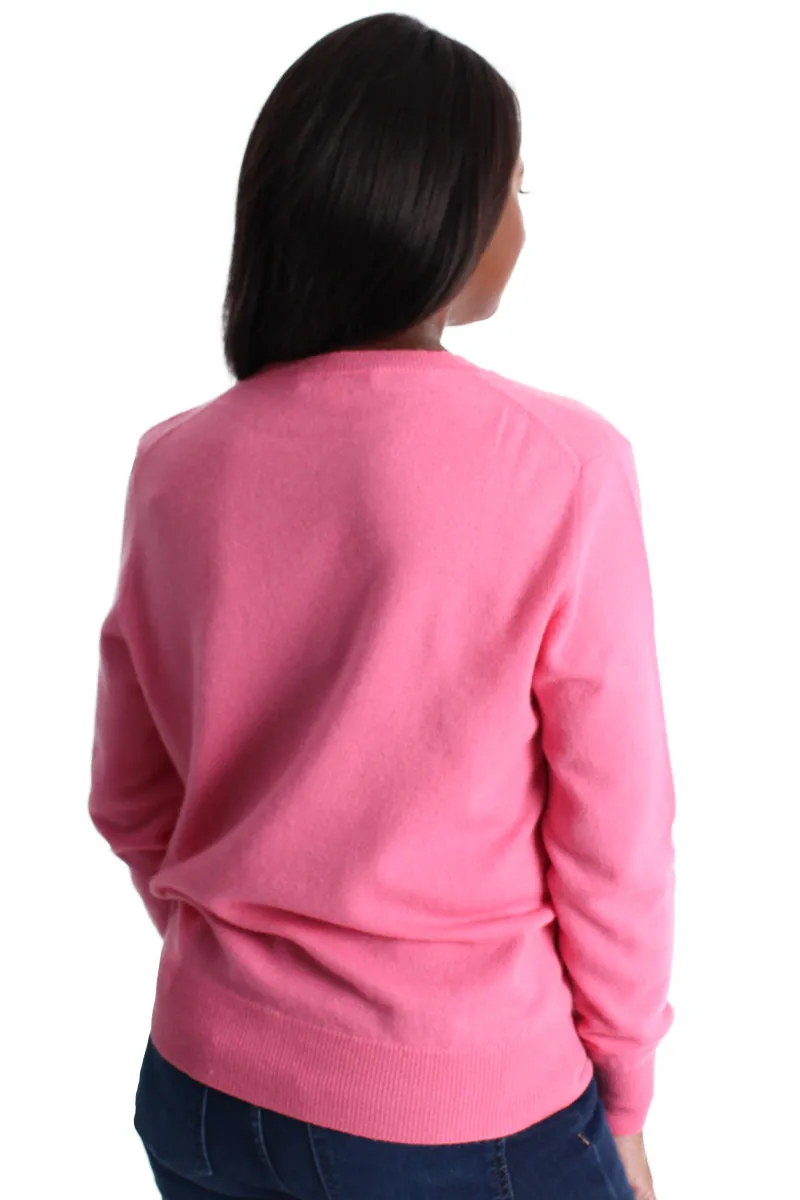 Lemonwood Cashmere Crew | Pink, Crème Brûlée, Black