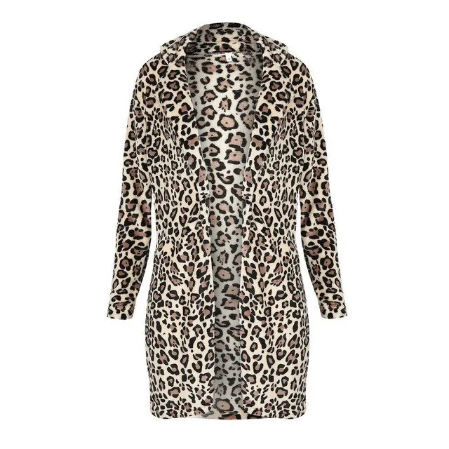 Leopard Outwears Winter Faux Fur Coat