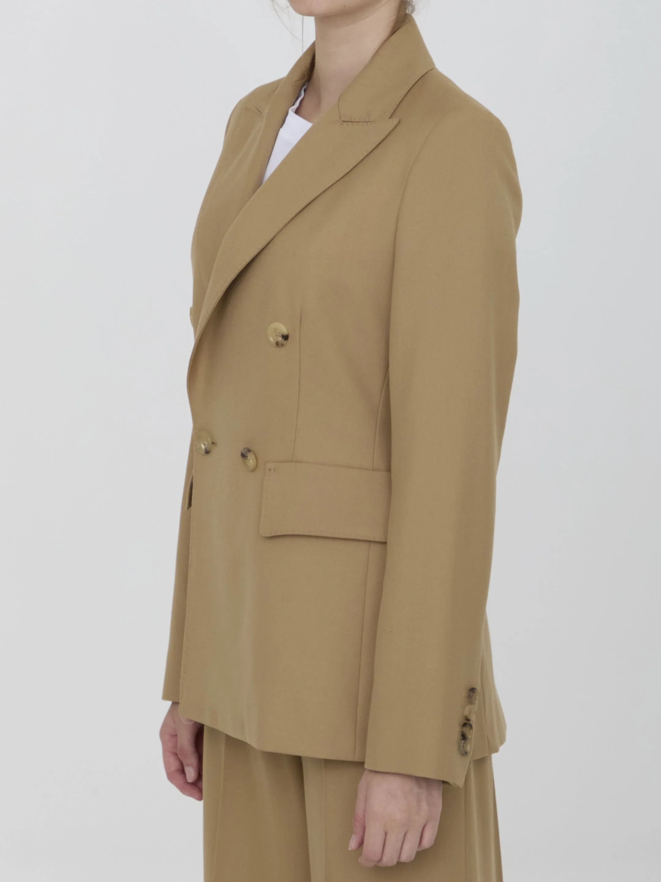 Max Mara Osanna Double Breasted Twill Blazer