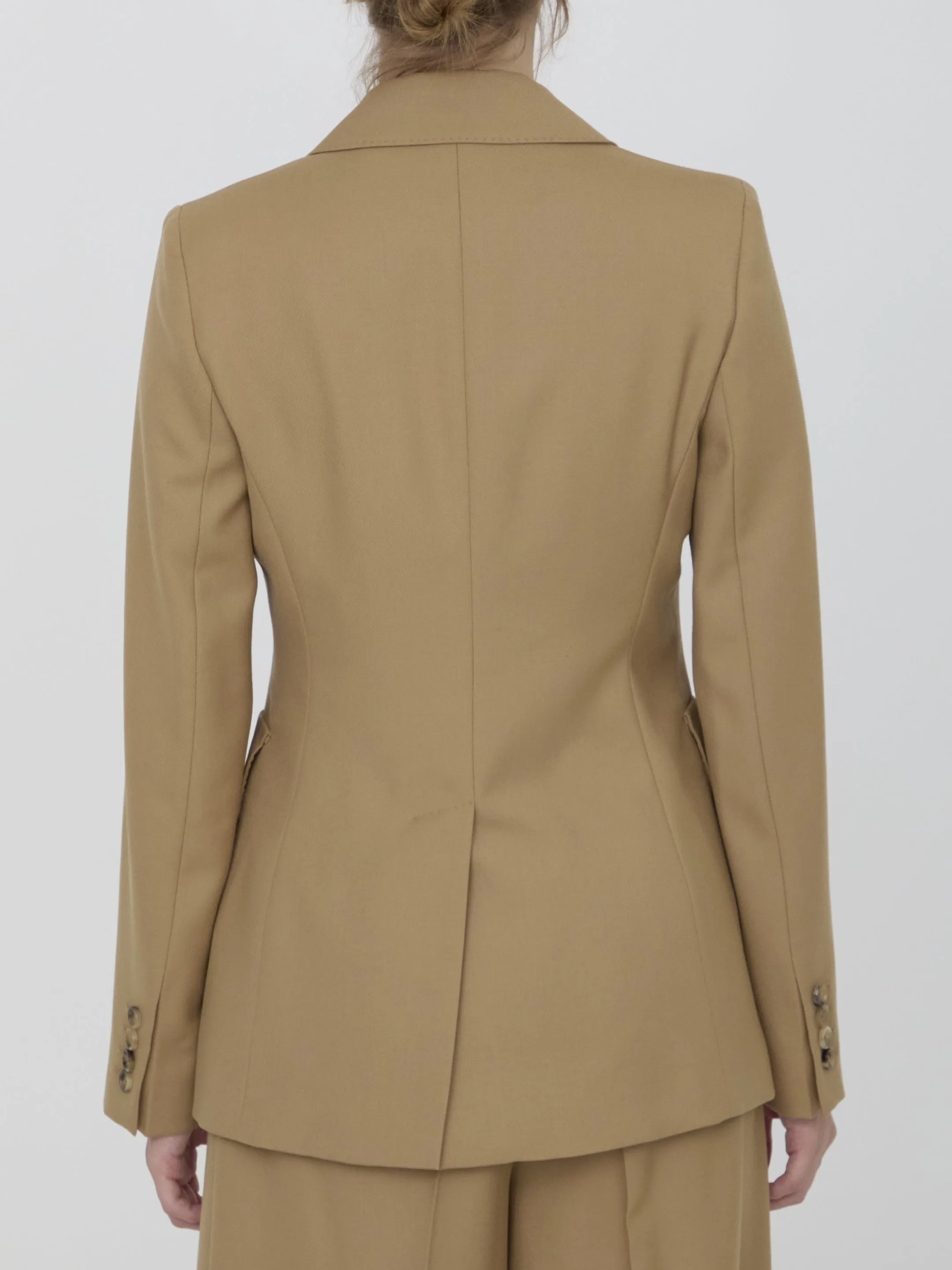 Max Mara Osanna Double Breasted Twill Blazer