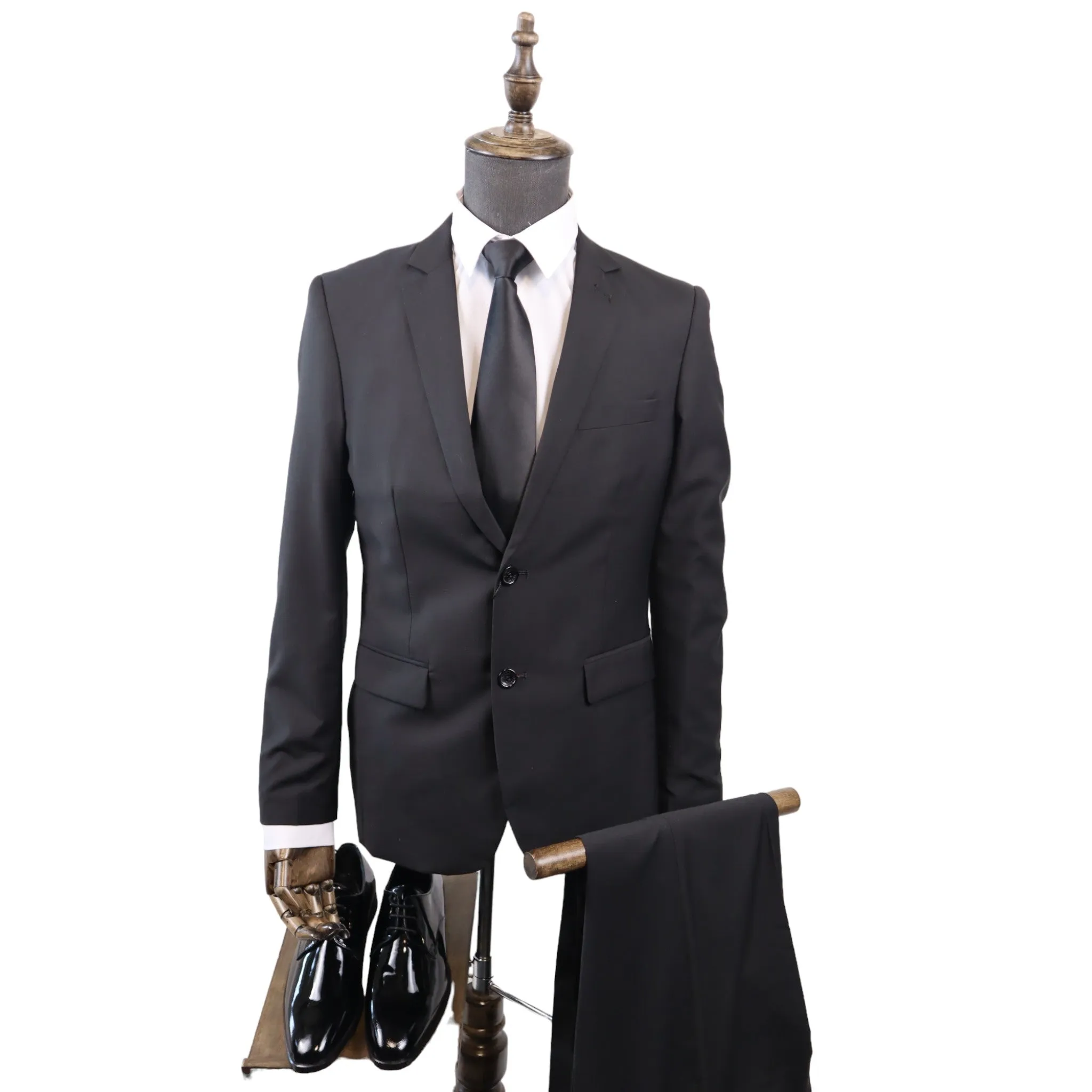 Men's Tailored Black 2PC Suit