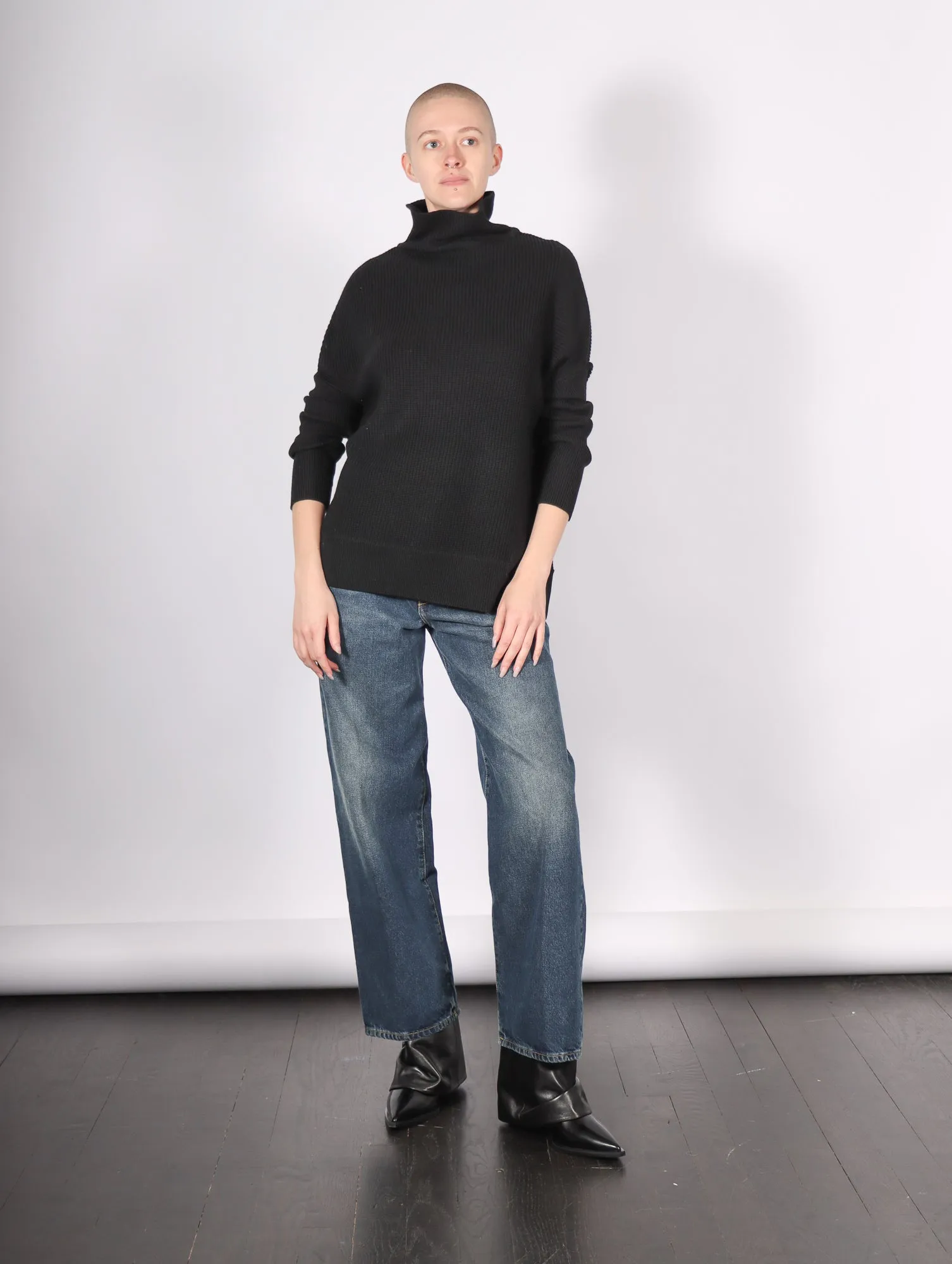 N15 Turtleneck Pullover in Black by NFP