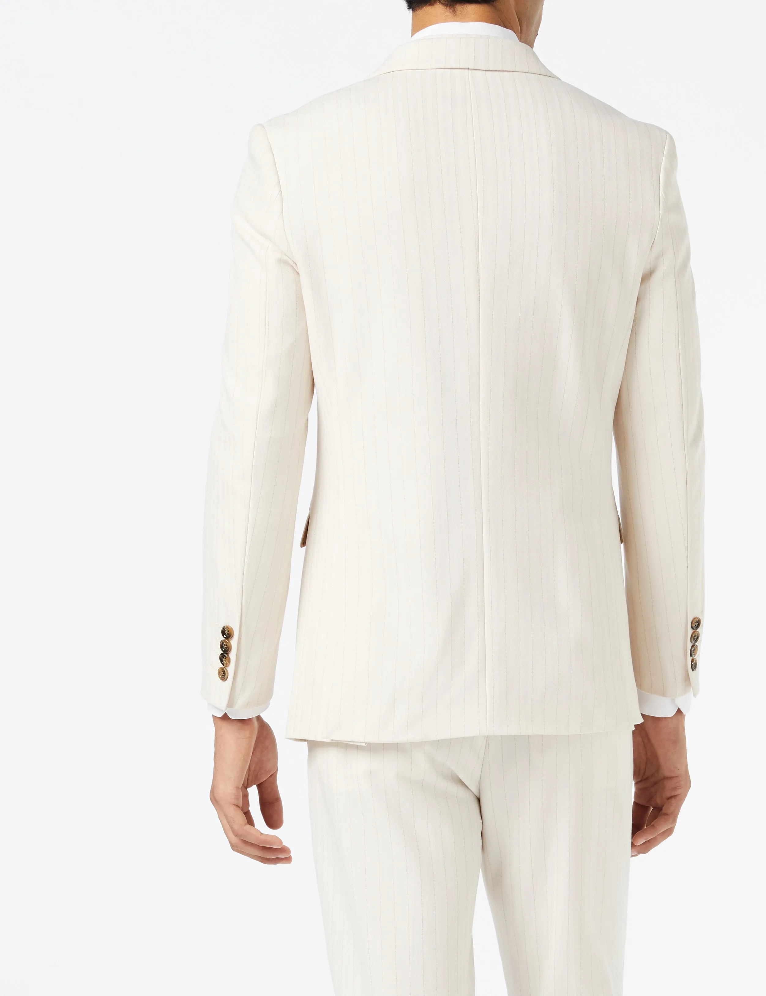 NEIL - BEIGE GOLD PINSTRIPE SUIT