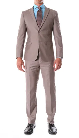 Oslo Taupe Notch Lapel 2 Piece Slim Fit Suit