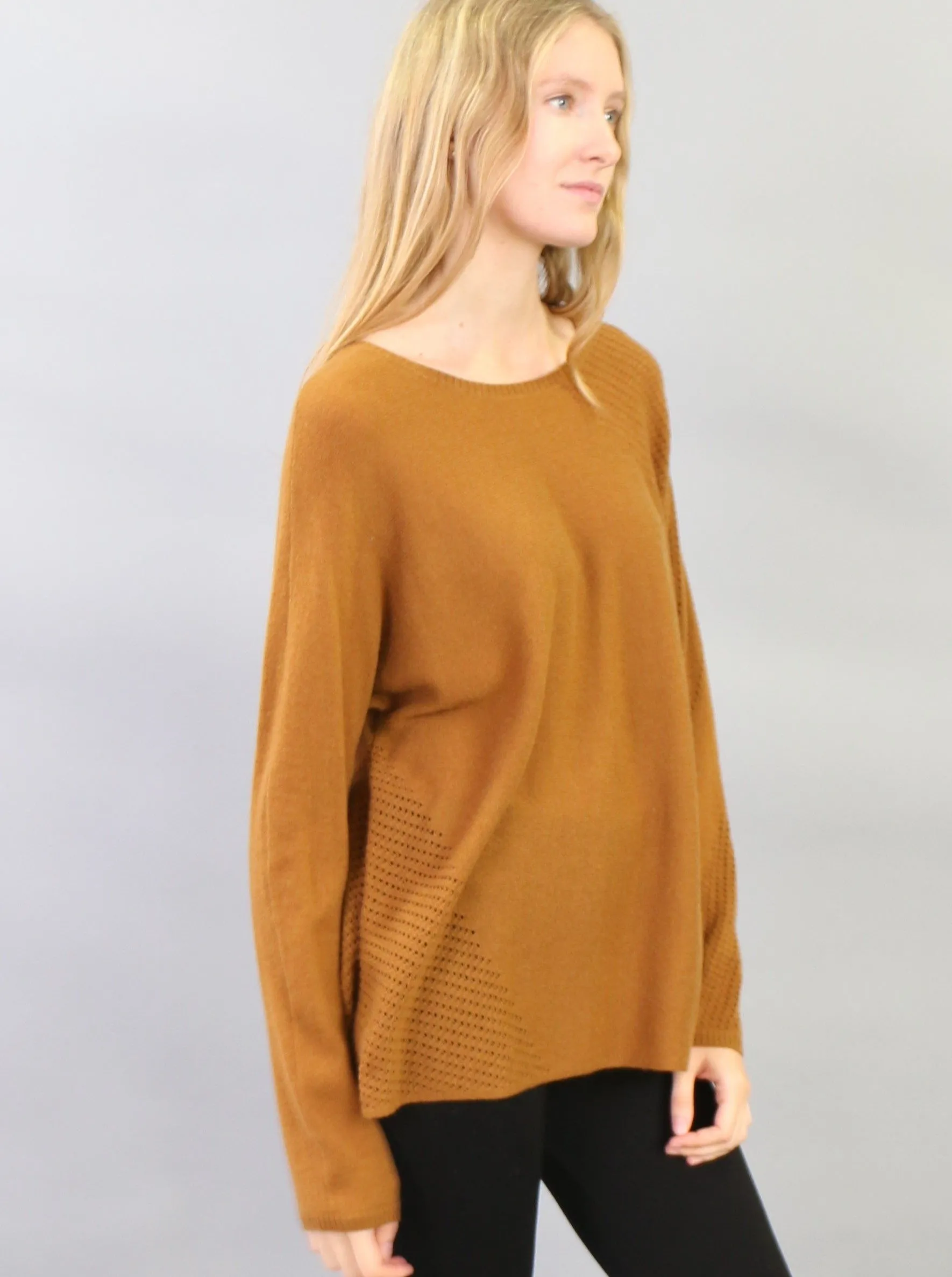 Pointelle Accented Pullover