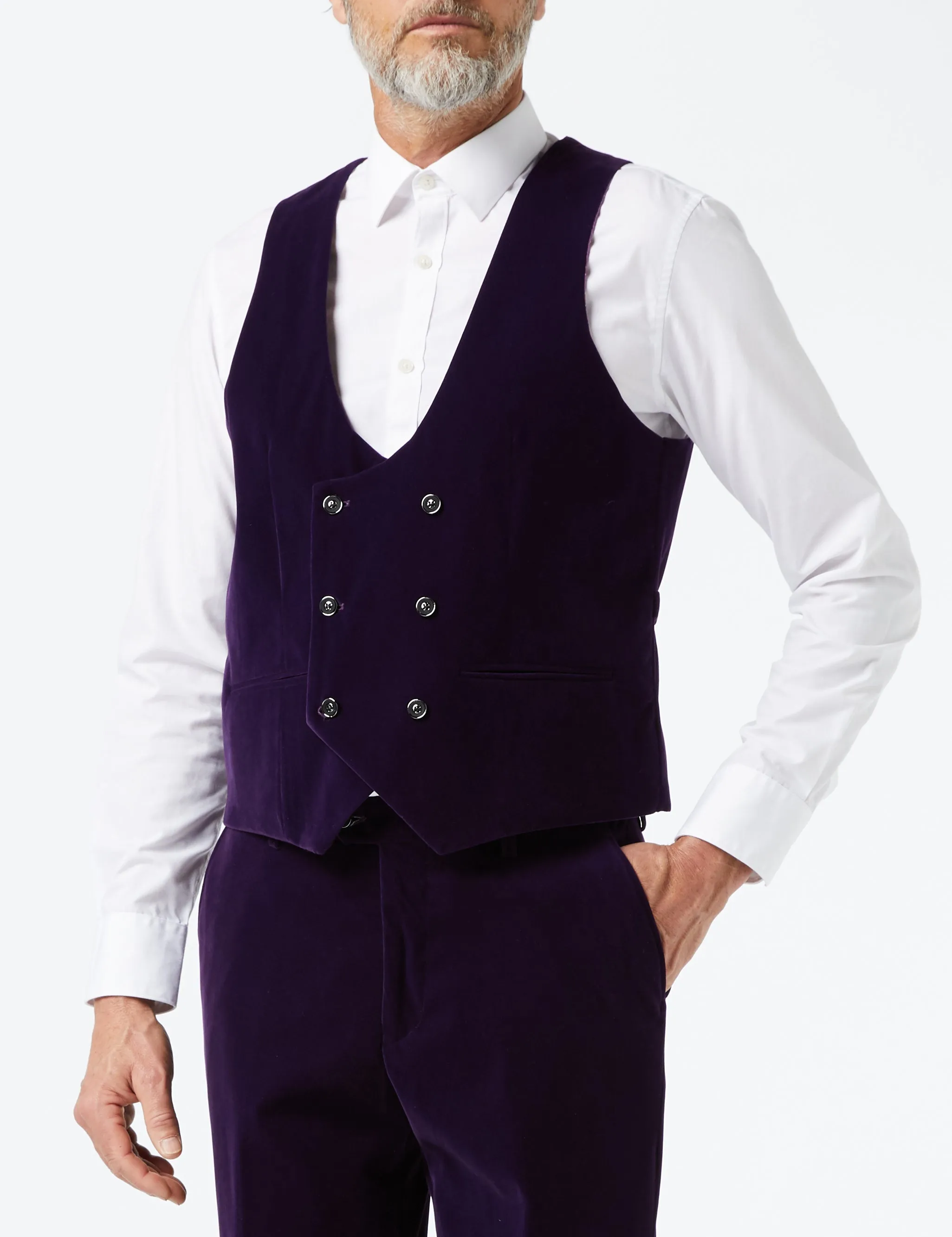 Ricky - Purple Velvet 3 Piece Wedding Suit