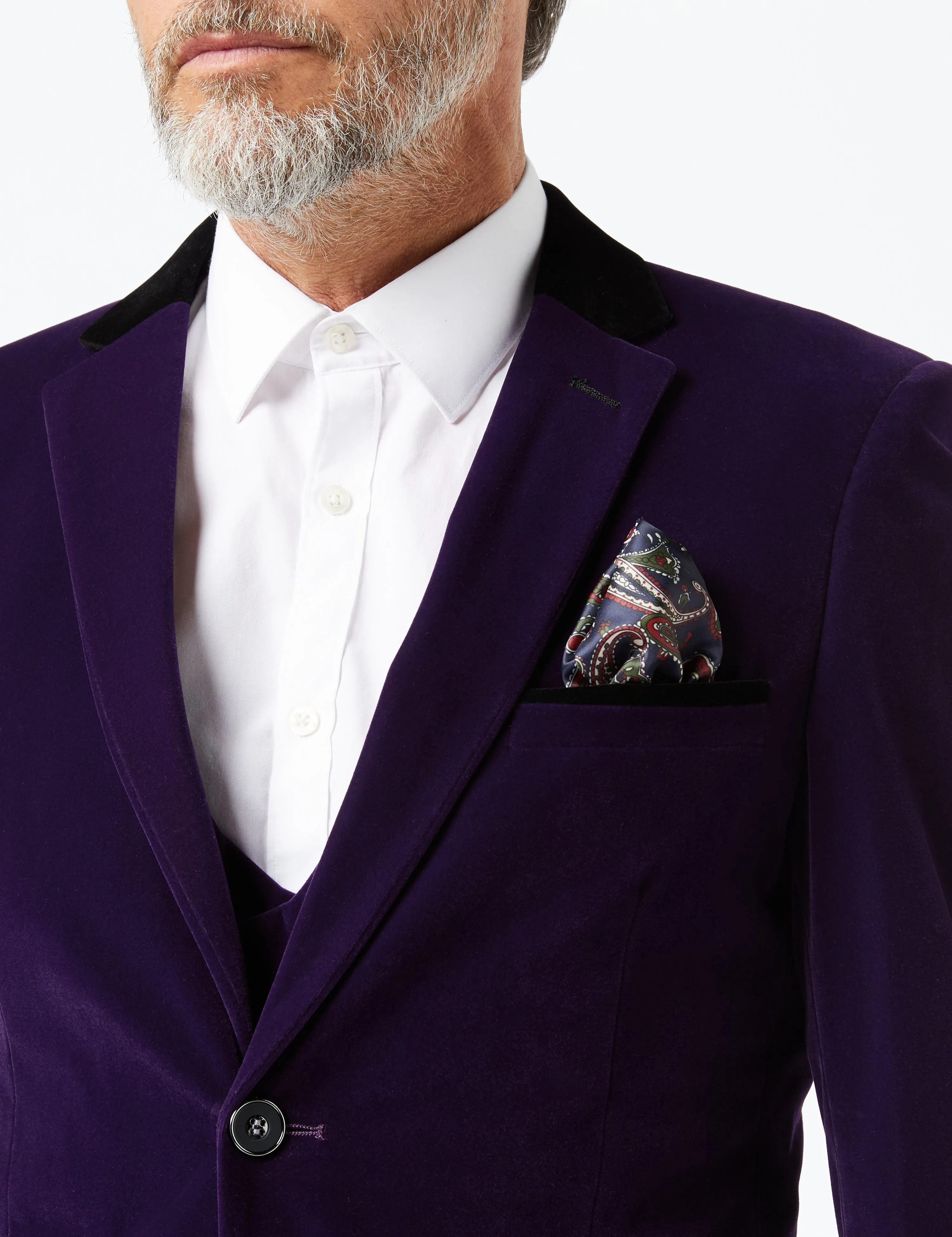 Ricky - Purple Velvet 3 Piece Wedding Suit