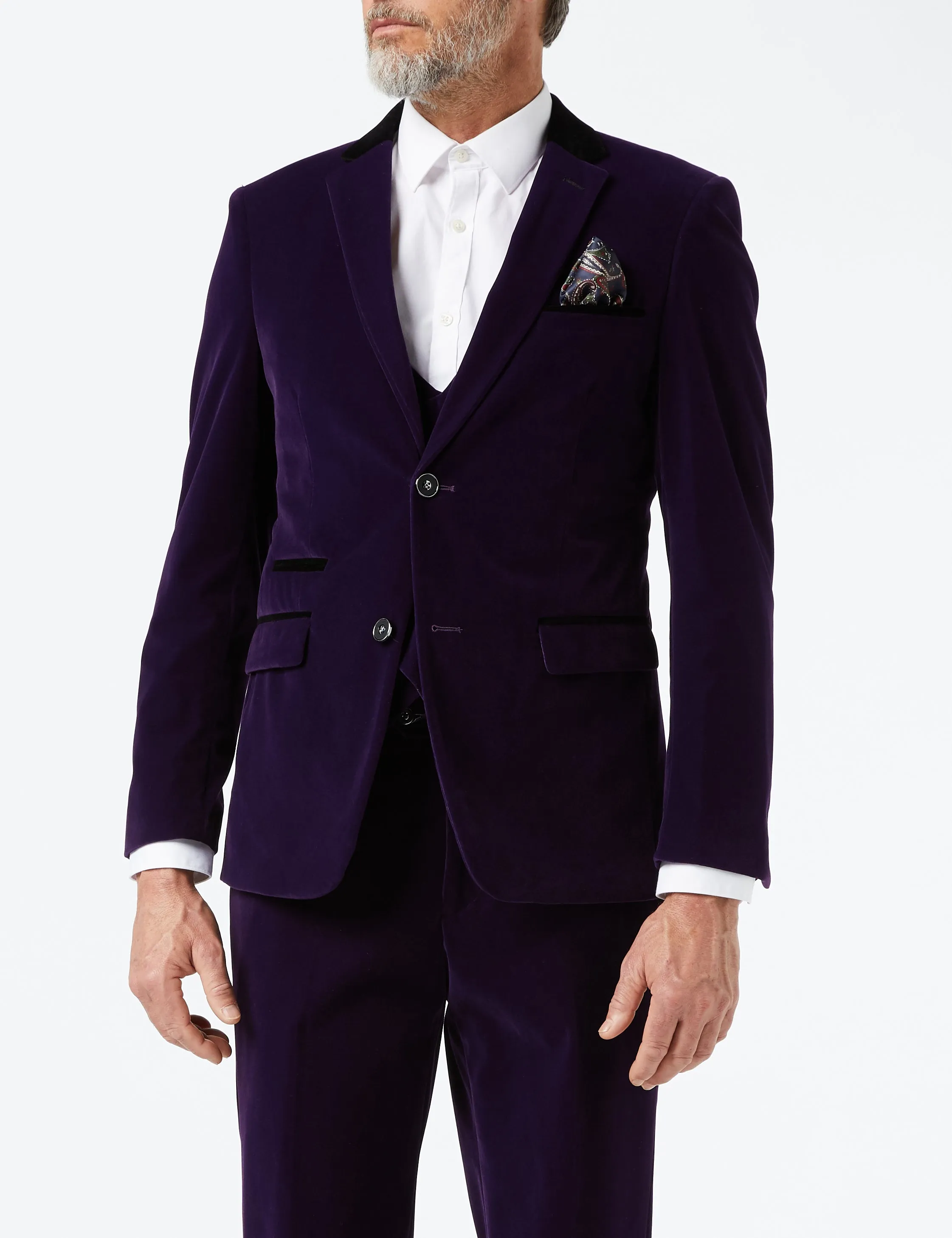 Ricky - Purple Velvet 3 Piece Wedding Suit