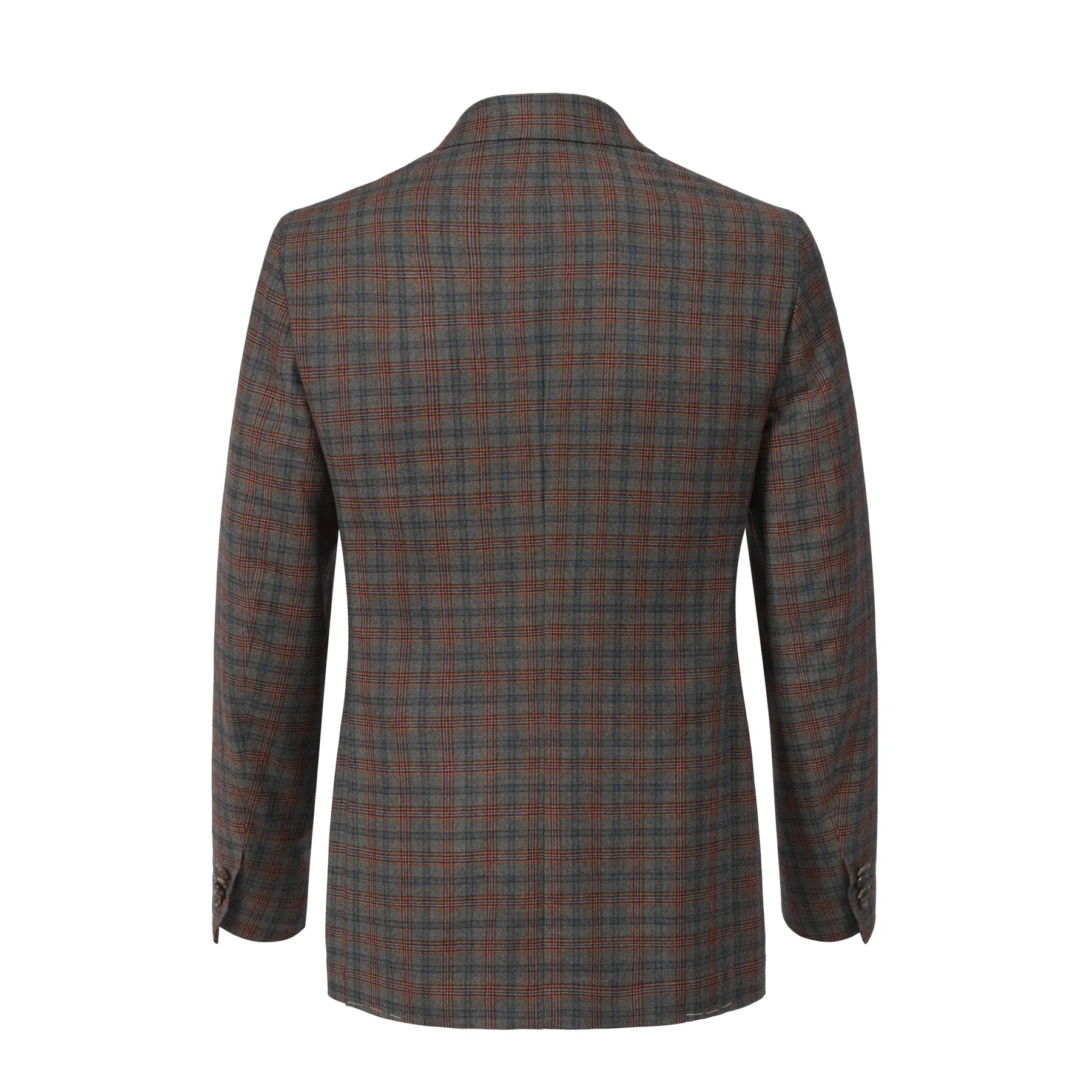 Single-Breasted Checked Wool Jacket. Exclusively Made for Sartale