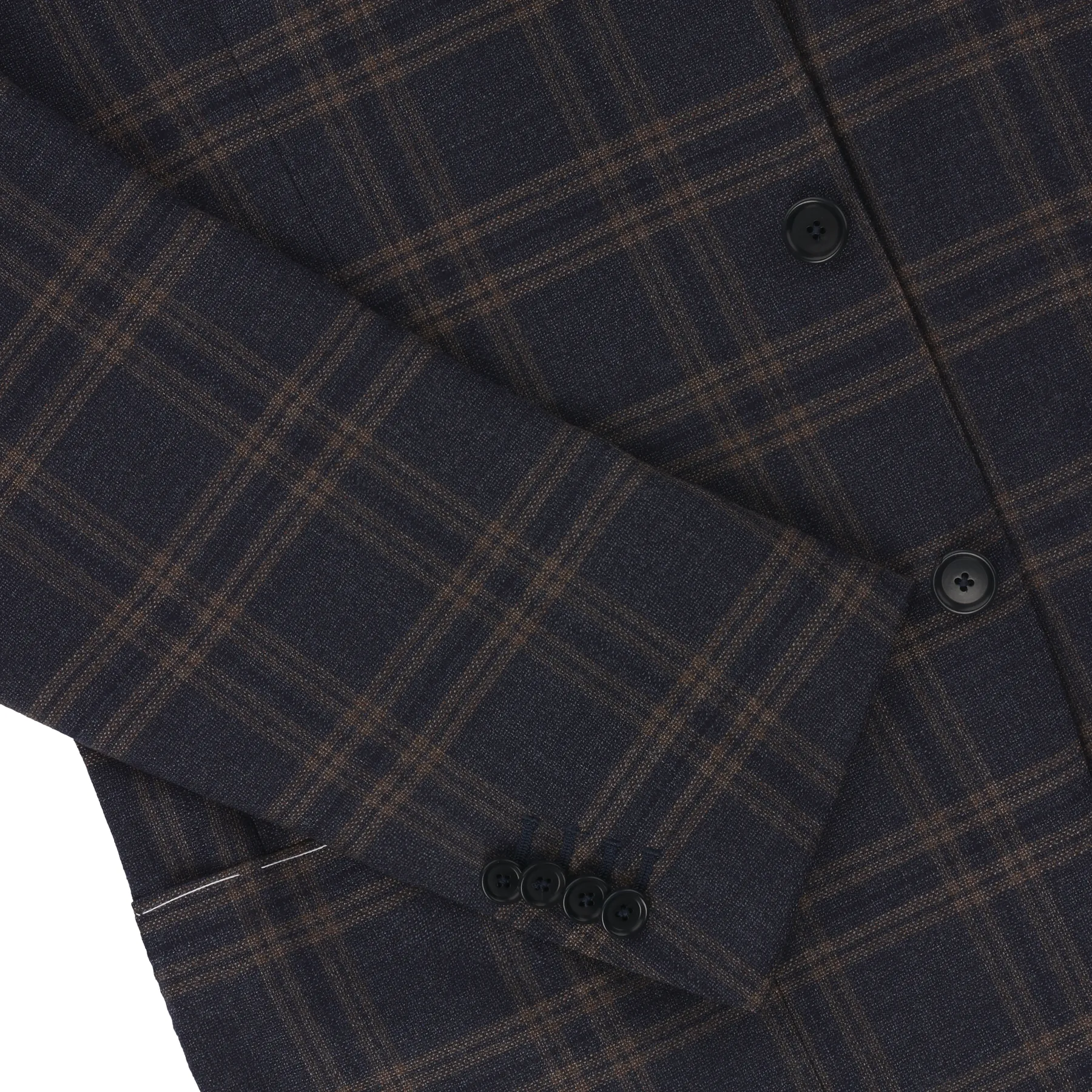 Single-Breasted Plaid-Check Virgin Wool Jacket in Blue. Exclusively Made for Sartale