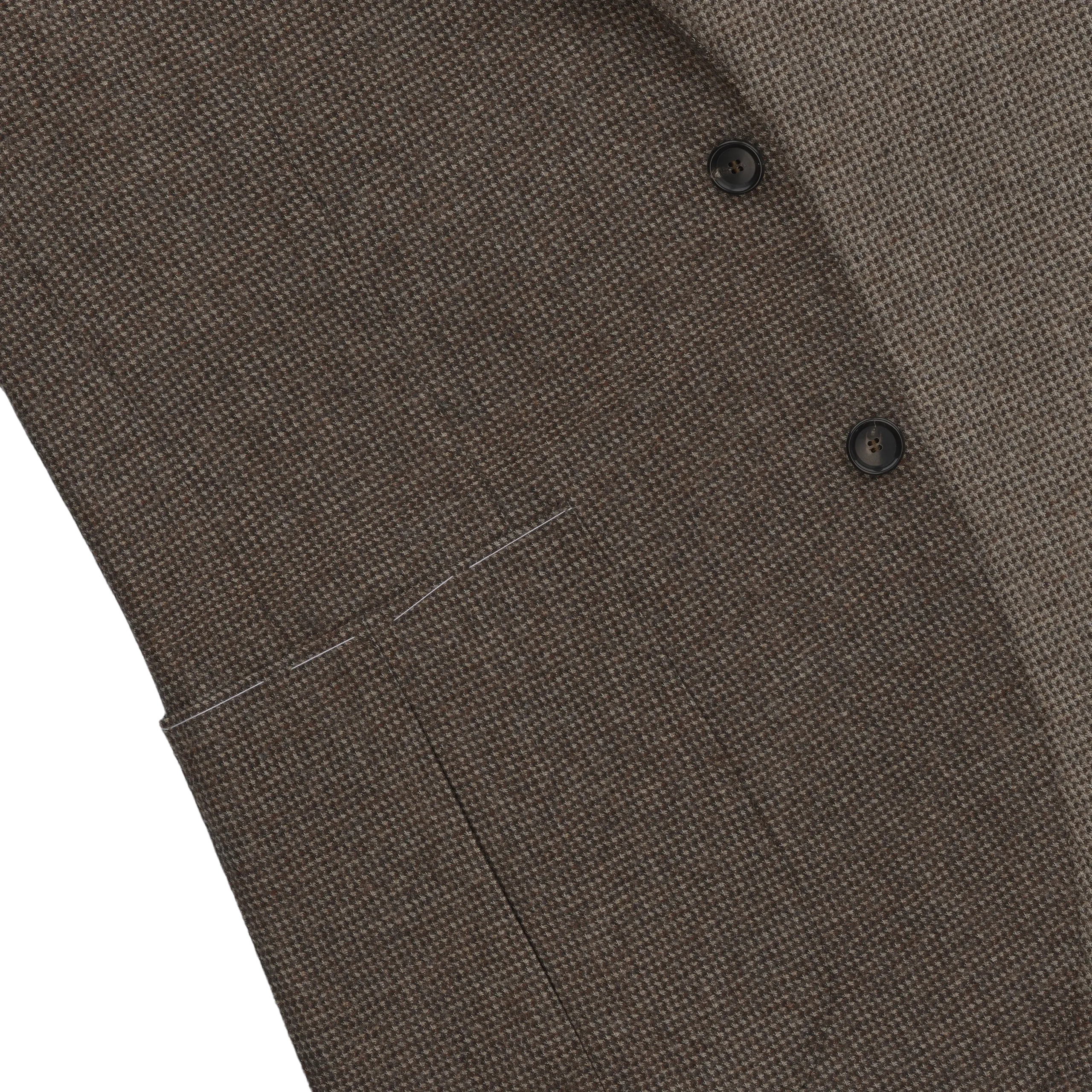 Single-Breasted Wool Jacket in Brown and White. Exclusively Made for Sartale