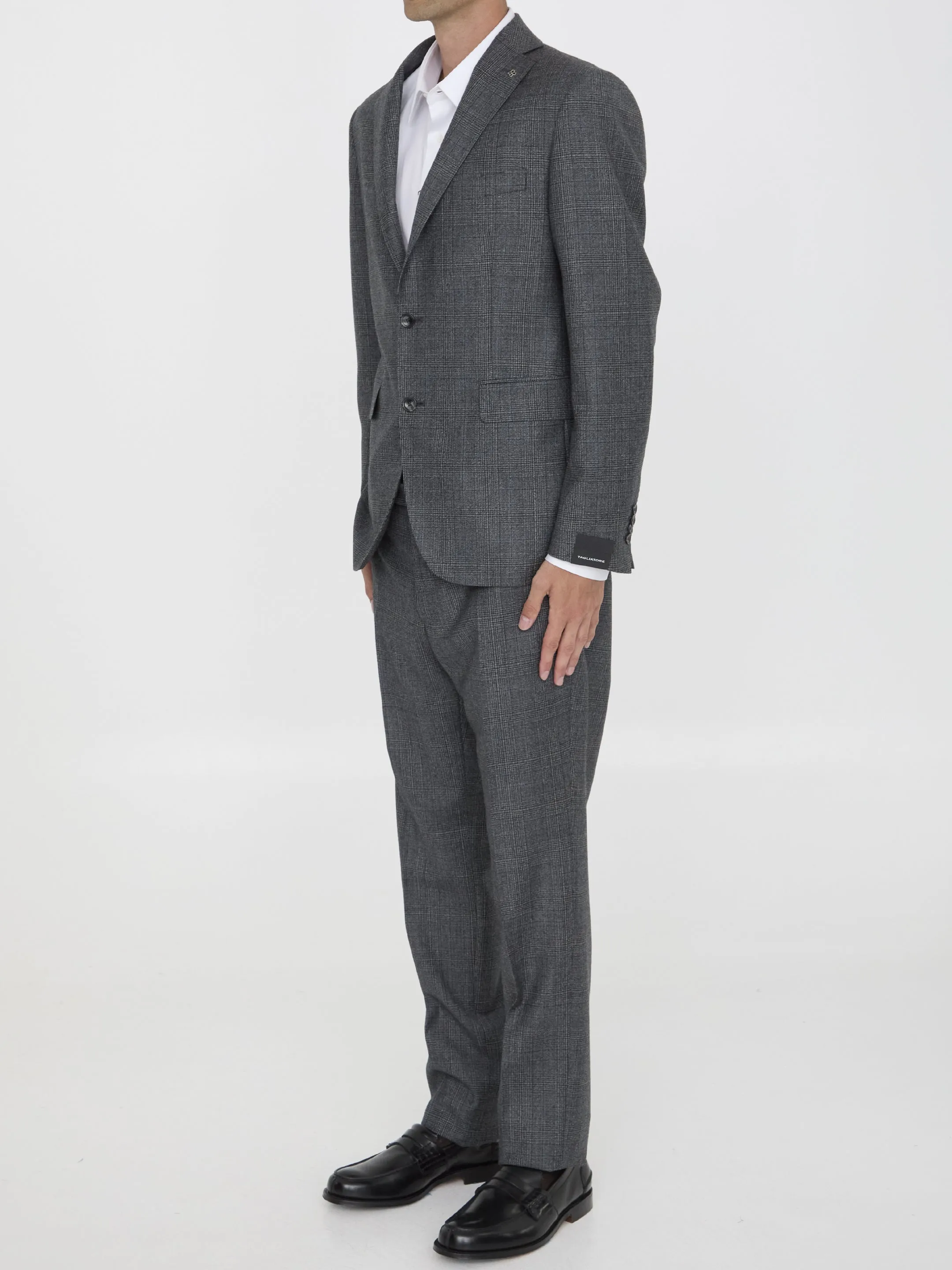 Tagliatore Two-piece Suit In Gray Virgin Wool