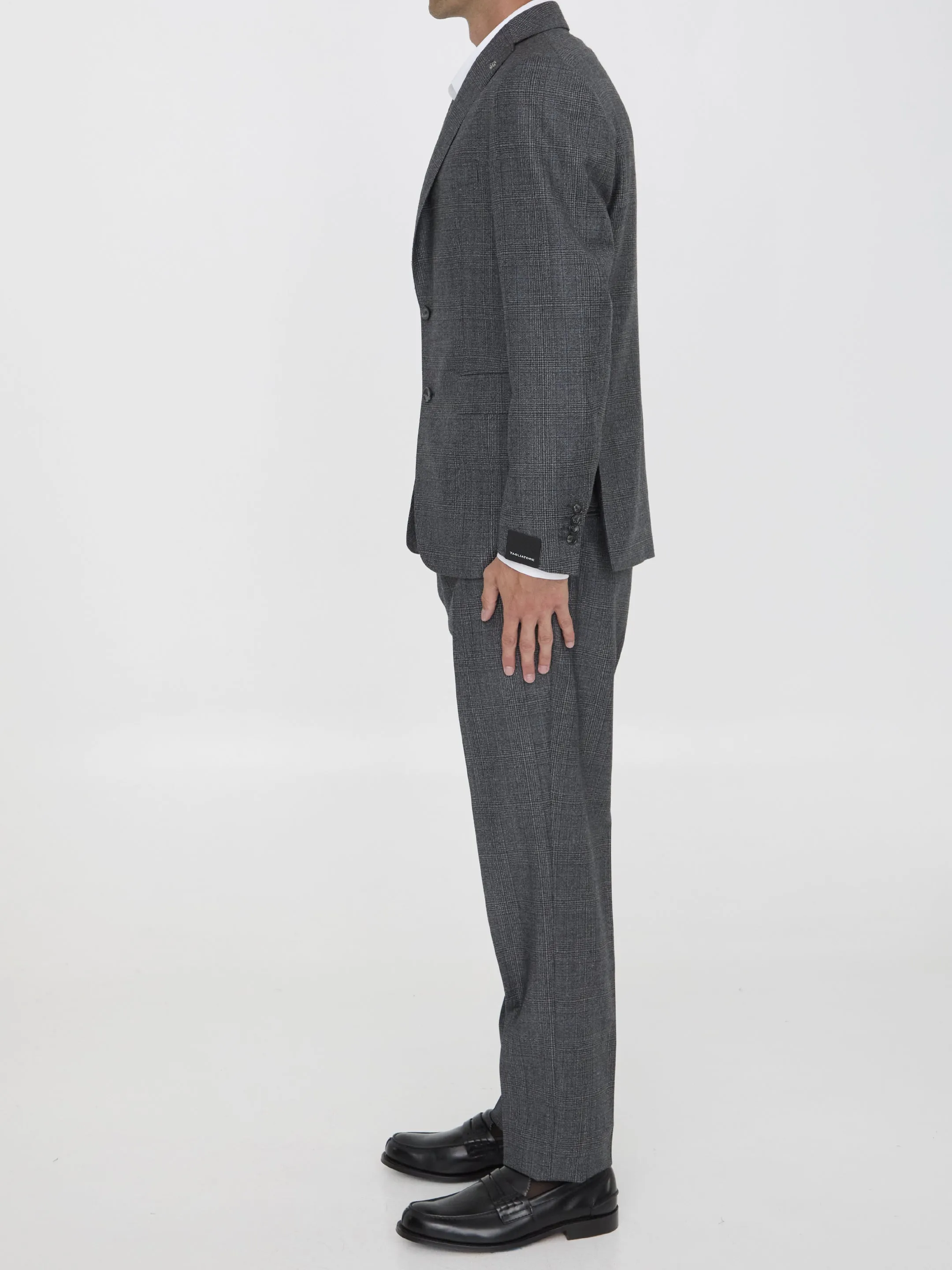 Tagliatore Two-piece Suit In Gray Virgin Wool