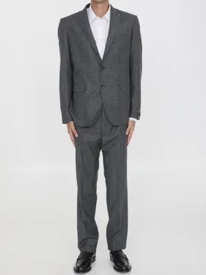 Tagliatore Two-piece Suit In Gray Virgin Wool