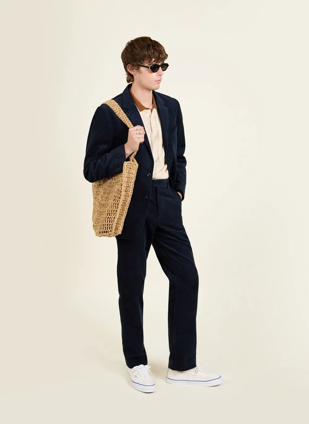 Tailored Blazer | Cord | Navy