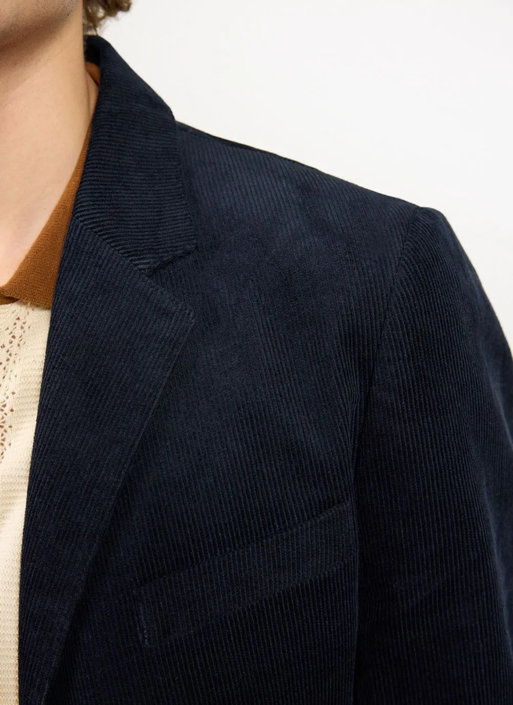 Tailored Blazer | Cord | Navy