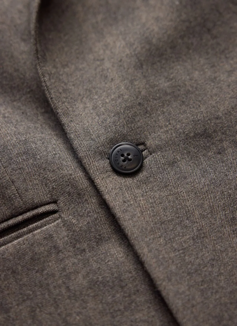 Tailored Double Breasted Blazer | Herringbone | Grey